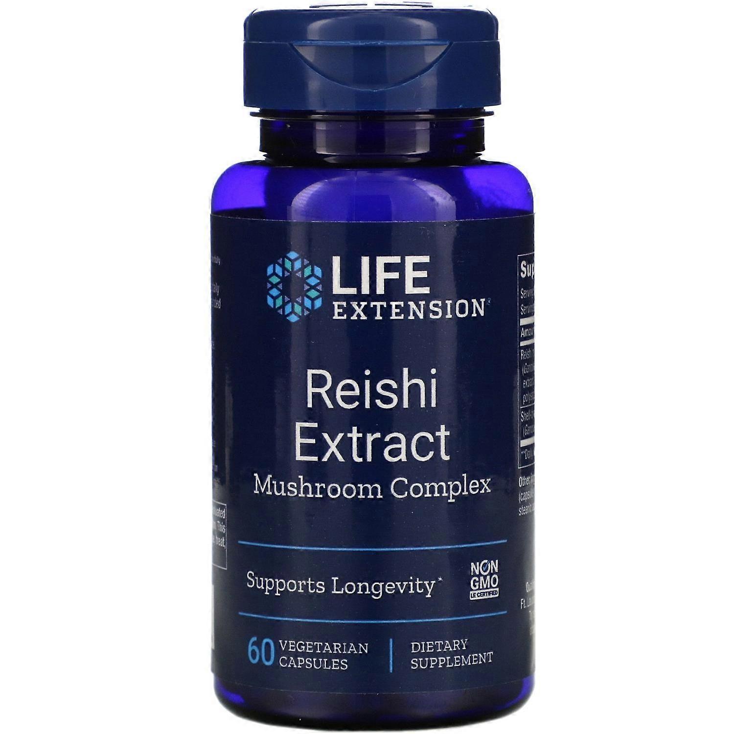 Life Extension, Reishi Extract Mushroom Complex, 60 Vegetarian Capsules