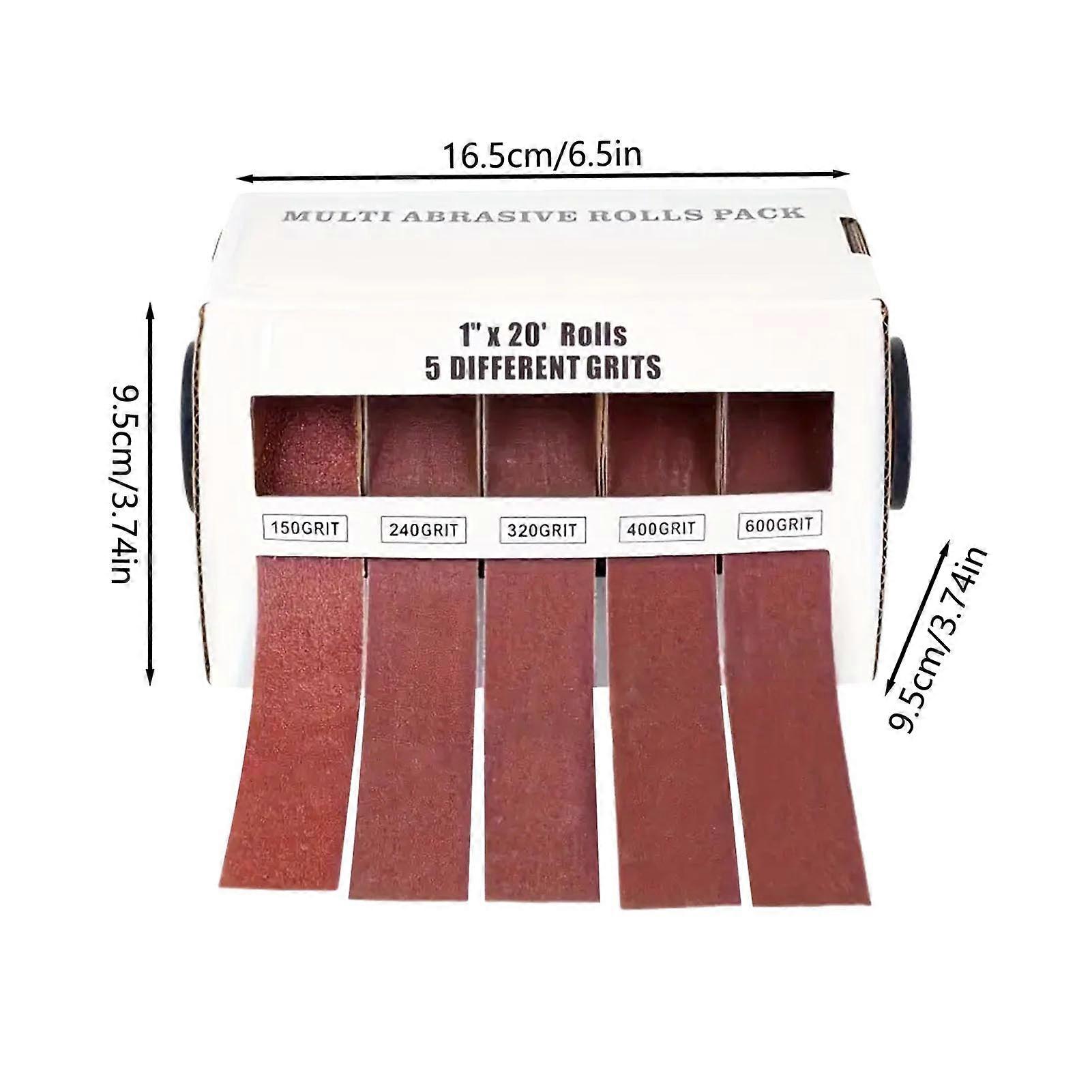 Assorted Abrasive Sandpaper Rolls Handy Dispenser Design Convenient and Efficient Tool Suitable for Metal Polishing Painted