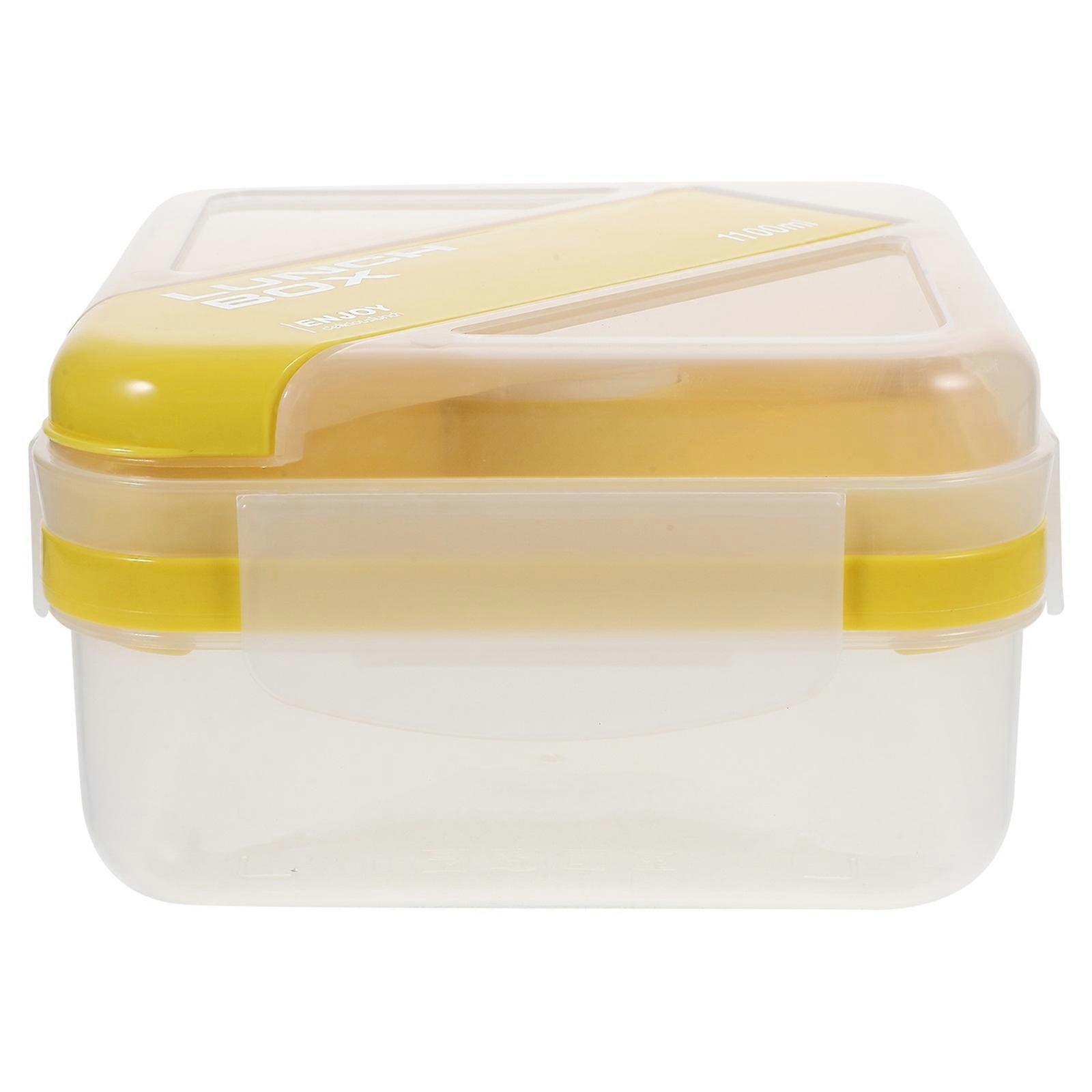 Microwavable Box Yellow Leak-Proof PP Bento Boxes Food Container for Holding Food