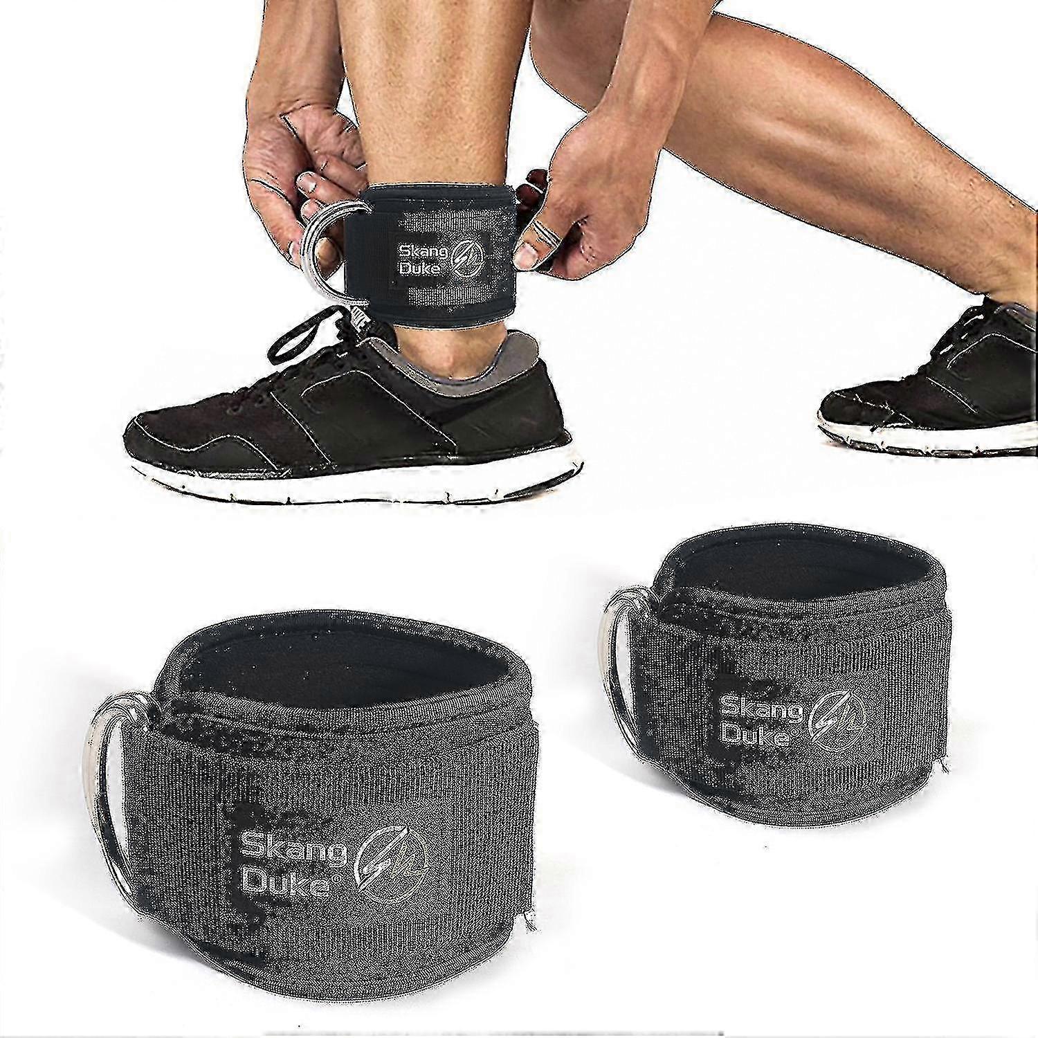 ケーブルマシンアタッチメント用の1ペア調整可能なフィットネスアンクルストラップ、キックバックとグルトレトレーニング用のトレーニングレッグストラップ、女性用ジムアクセサリー