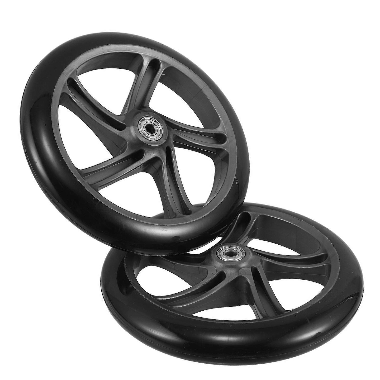 Universal-Rollstuhlräder, 2 Stück, manuelle Transportrollstühle, Multi-Pu-Material, rutschfest, Ersatz