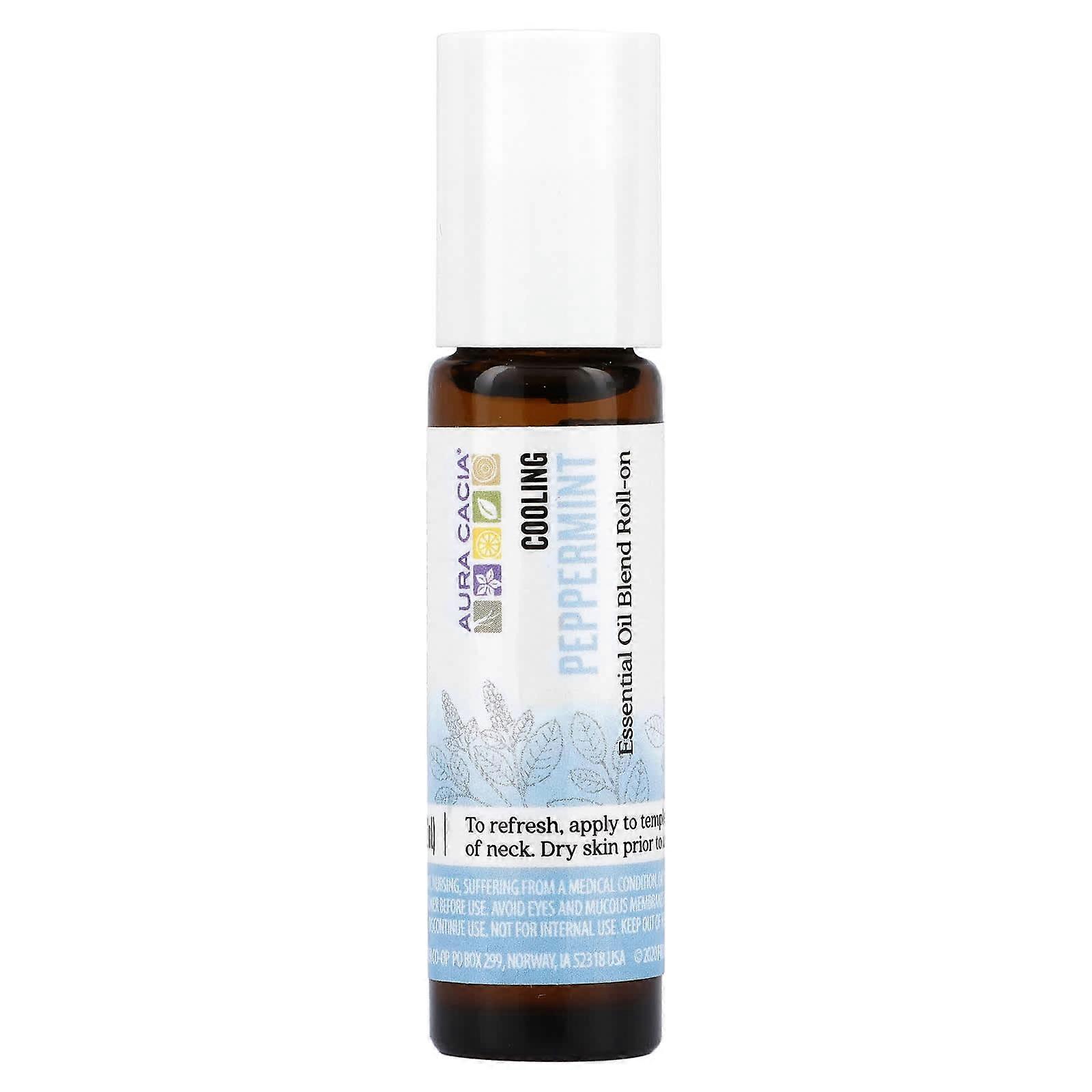 Essential Oil Blend, Cooling Roll-On, Peppermint, 0.31 fl oz (9.2 ml)