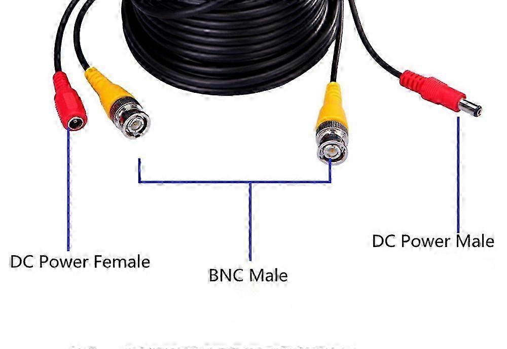 2025 65ft(20m) BNC Video Power Siamese Cable for Surveillance Camera DVR Kit