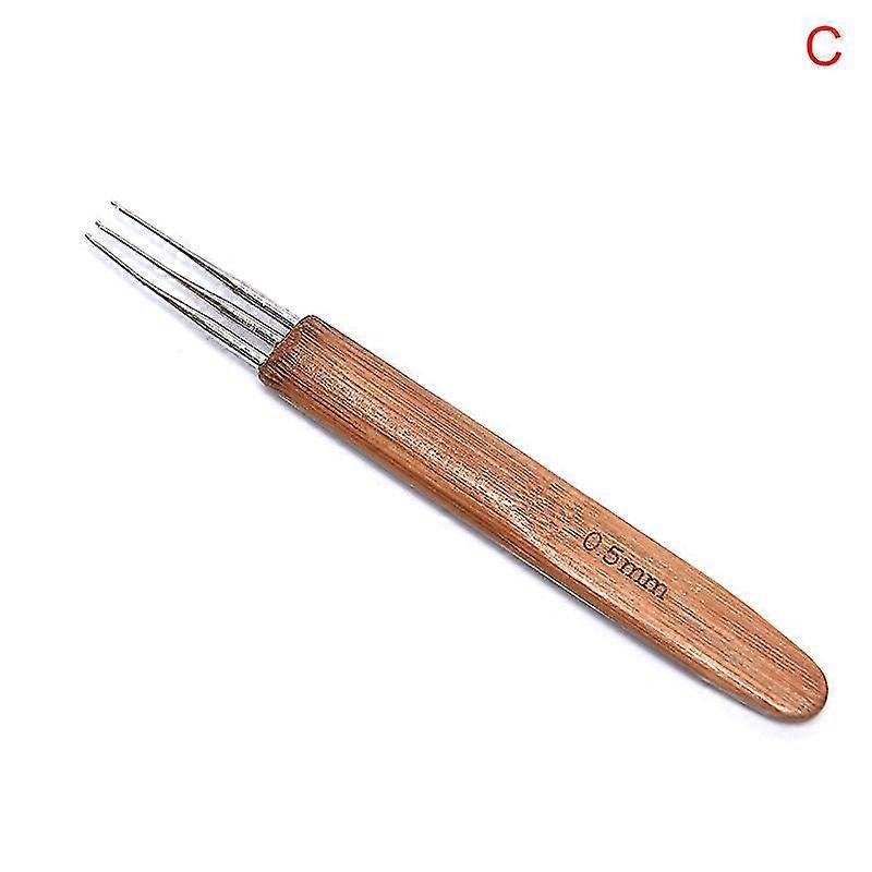 2025 1/3pcs 0.5mm Dreadlock Crochet Needle Hook Bamboo Handle Hooks Tools Making