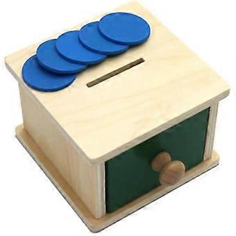 Montessori Infant Coin Box Børnehave Læring Montessori Legetøj til småbørn