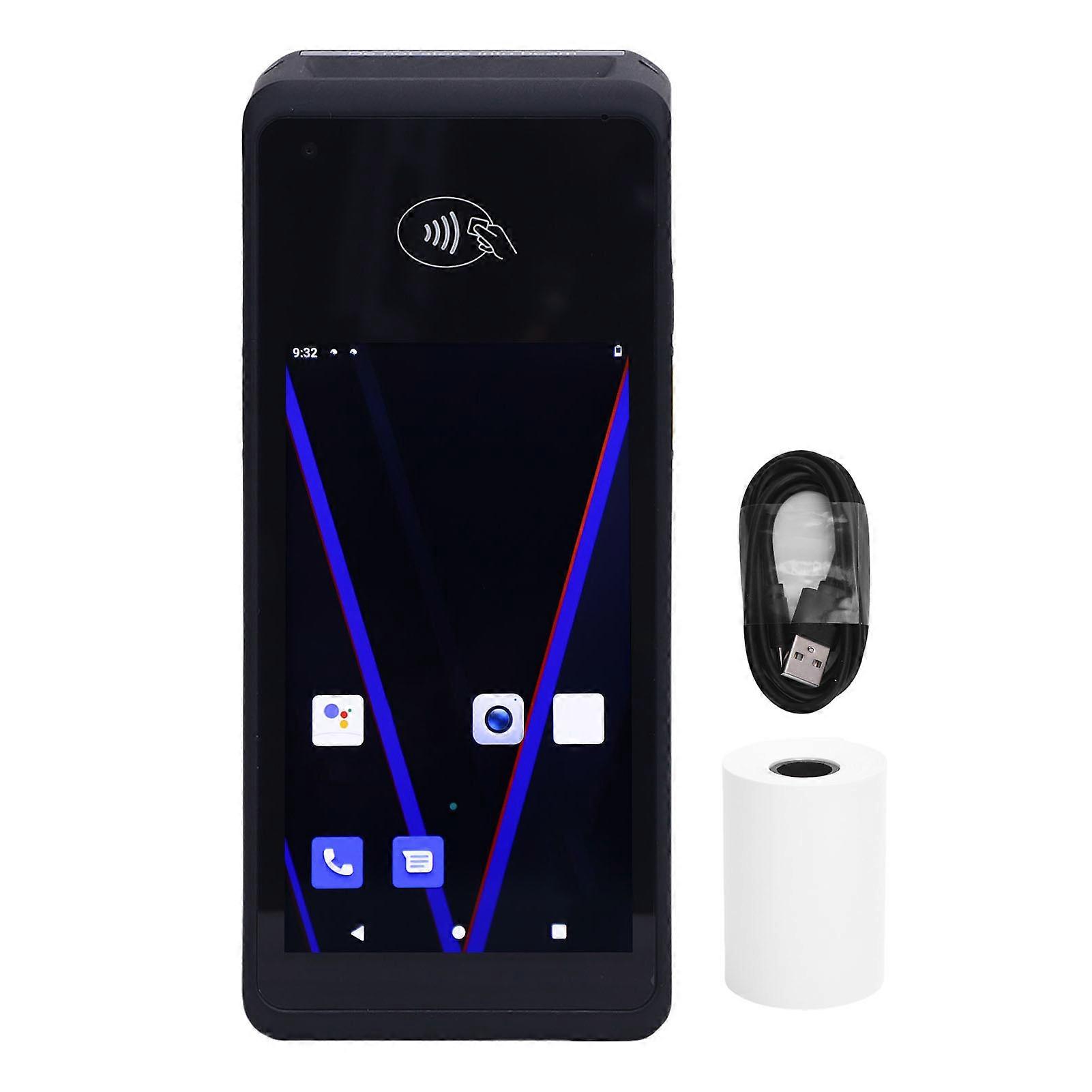 5-Inch Android 11 Handheld Barcode Scanner with NFC, 5G WiFi for Food Trucks and Cafes