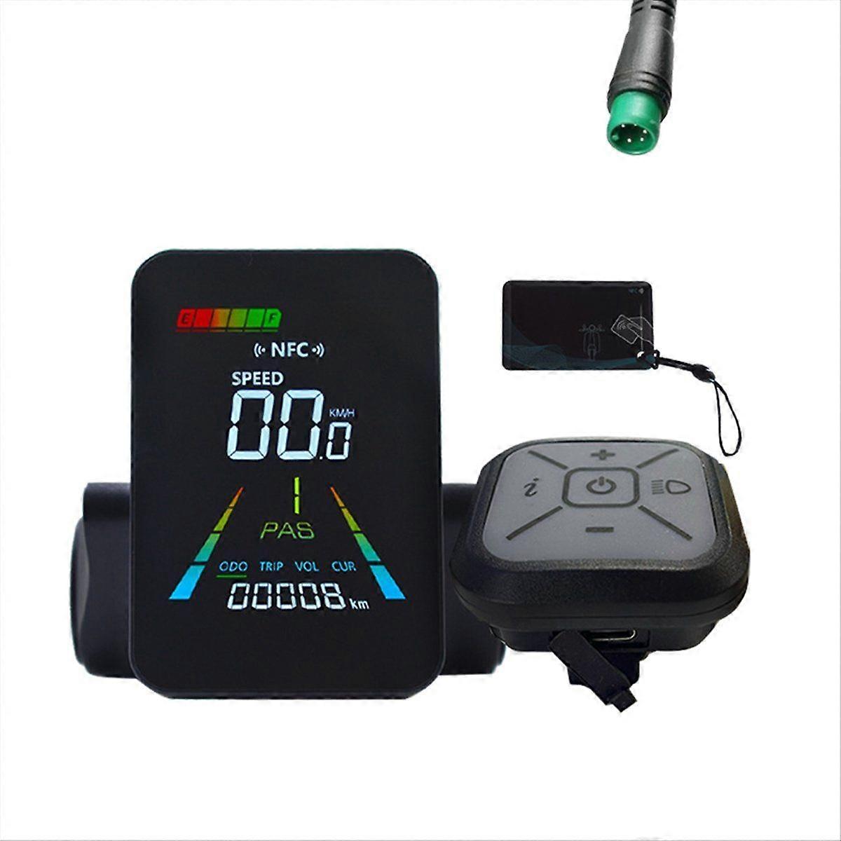 F3 E-Bike NFC LCD Display Animated Color Meter 24V/36V/48V/60V UART Electric Scooter NFC LCD Meter