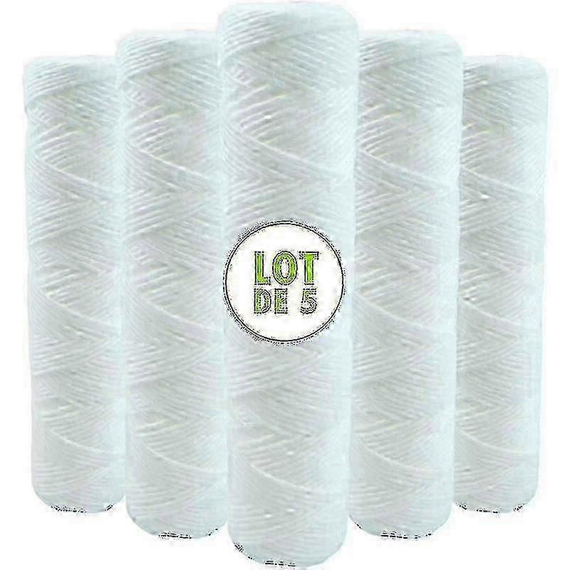 5パック9"コイル状沈殿物フィルターカートリッジ3/4" 10"用5ミクロン フランス製の水フィルター