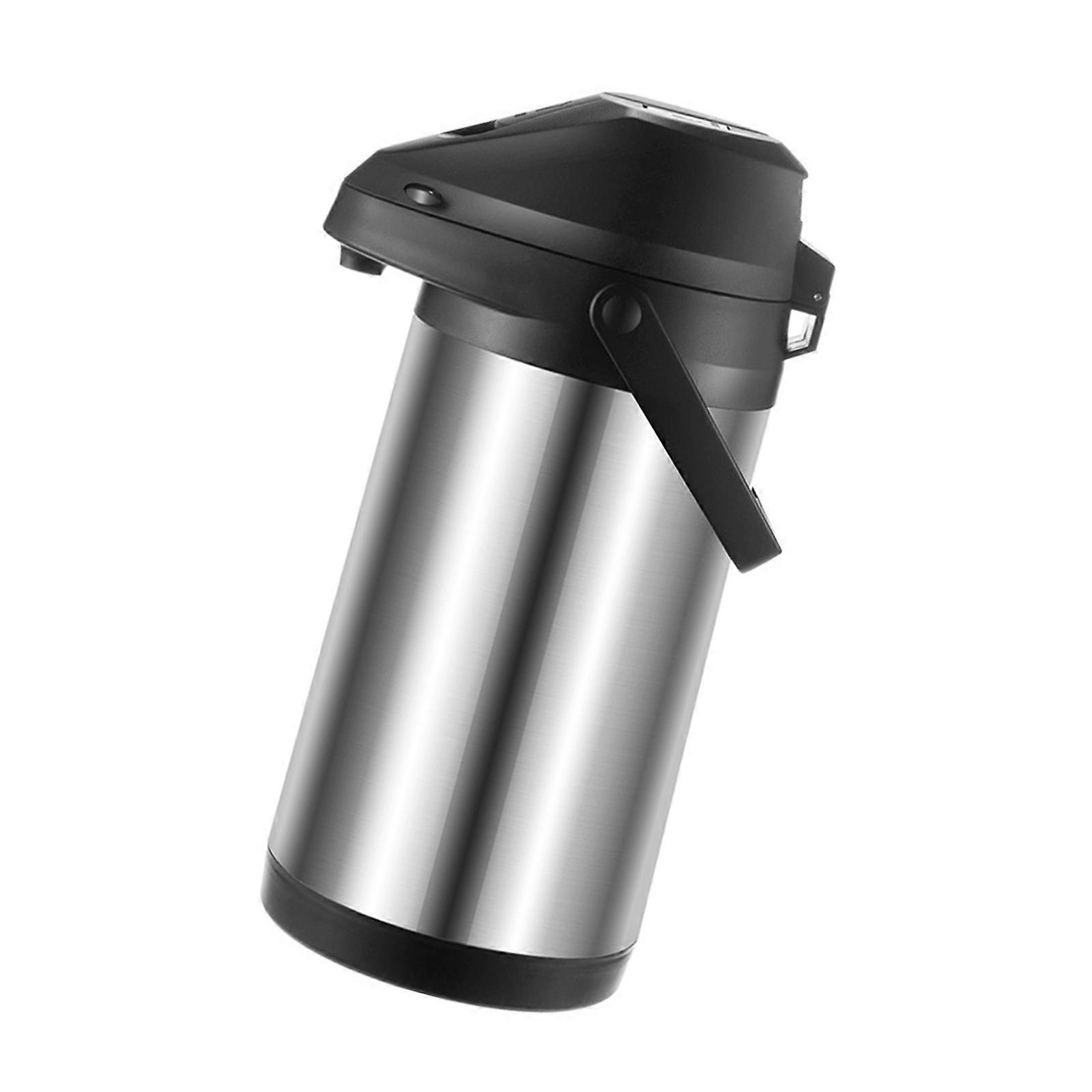 Practical Nonrust Steel Air Pressure Vacuum Flask 1900ml Double Layer Insulation Nonslip Base Hot Drink Container Multicolor