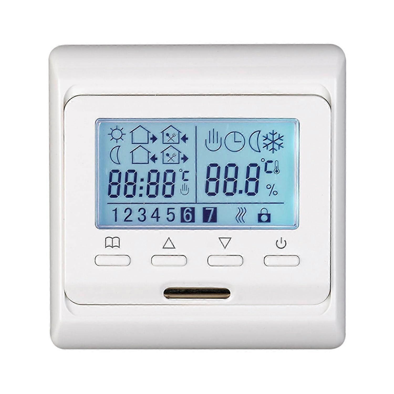 220/230V 7day LCD programmable electric floor heating thermostat Digital LCD Controller Panel 16A Radiant Floor Heating