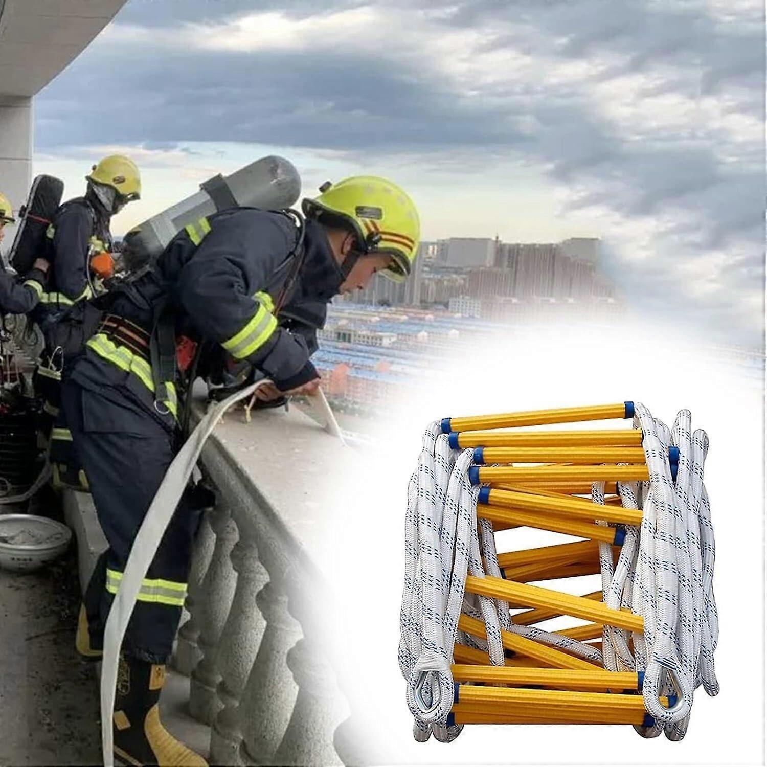 Rescue Pole 18m Fire Escape Rope Ladder For Window And Balcony, Reusable Safety Ladder With Hook, Evacuation