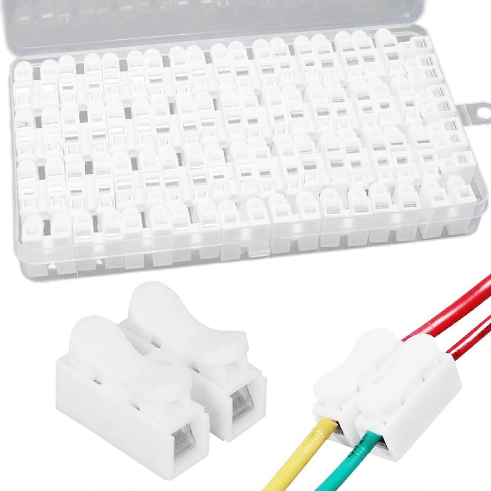 100PCS Spring Quick Connector Wire, Compatible with Electrical Cables, Block Upgrade Terminal Clamp for Home Appliances