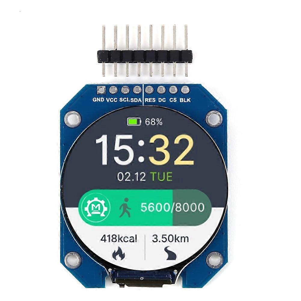 jixopn 1.28 Inch Color LCD Display Module GC9A01 HD IPS SPI Interface Adapter PCB Board