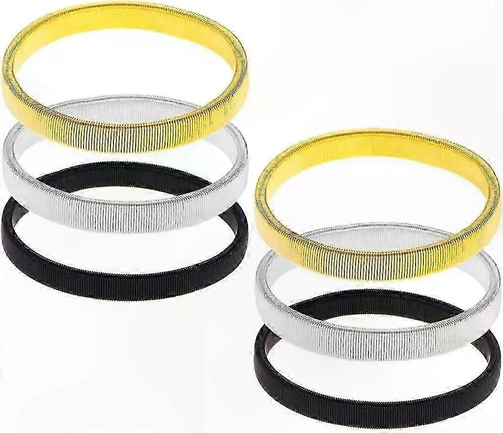 6-Pack Adjustable Sleeve Holders with Anti-Slip Feature and Elastic Metal Bands for Secure Fit