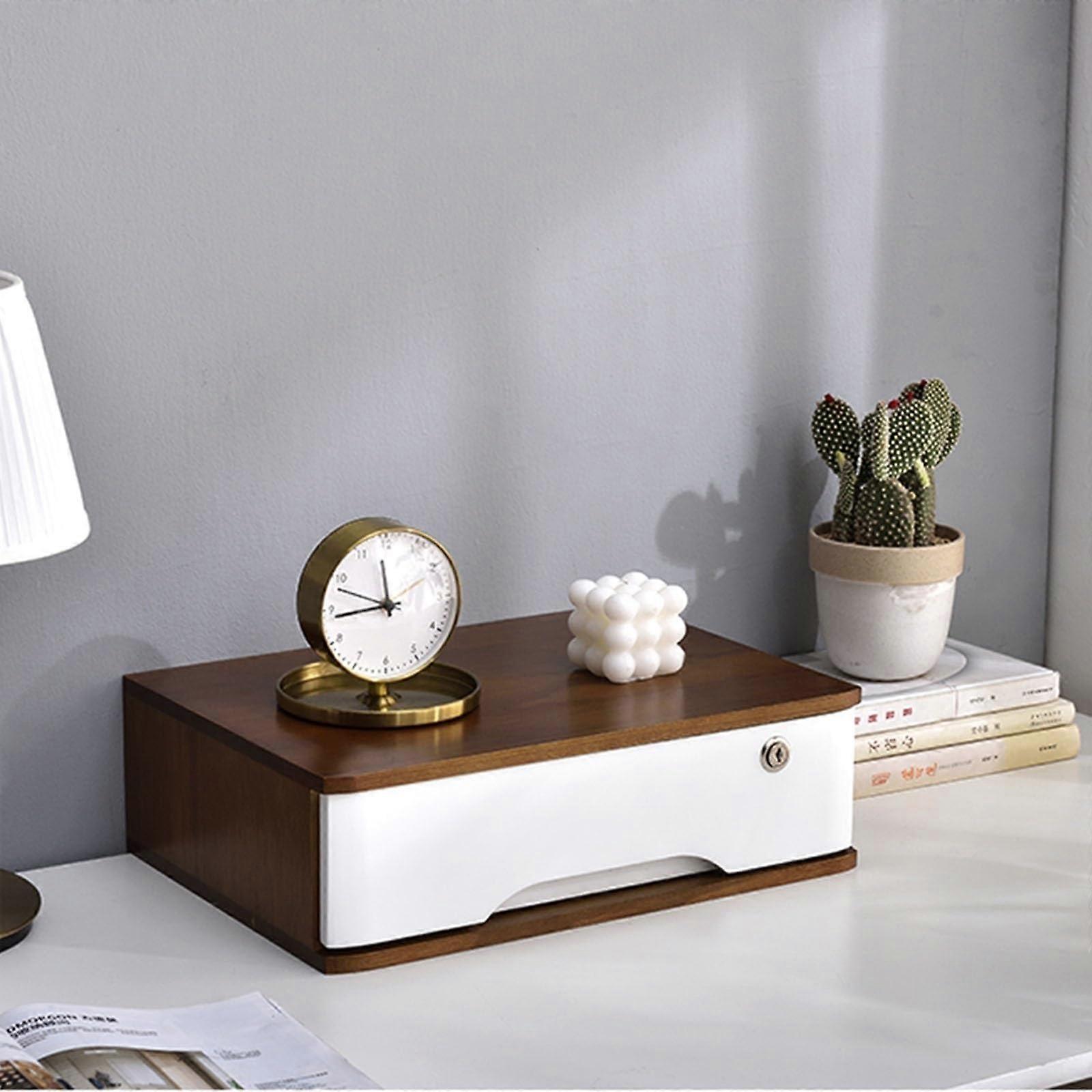 Solid Wood File Cabinet with Lock – Rustic 1/2/3/4 Drawer Storage for Office, Home, School