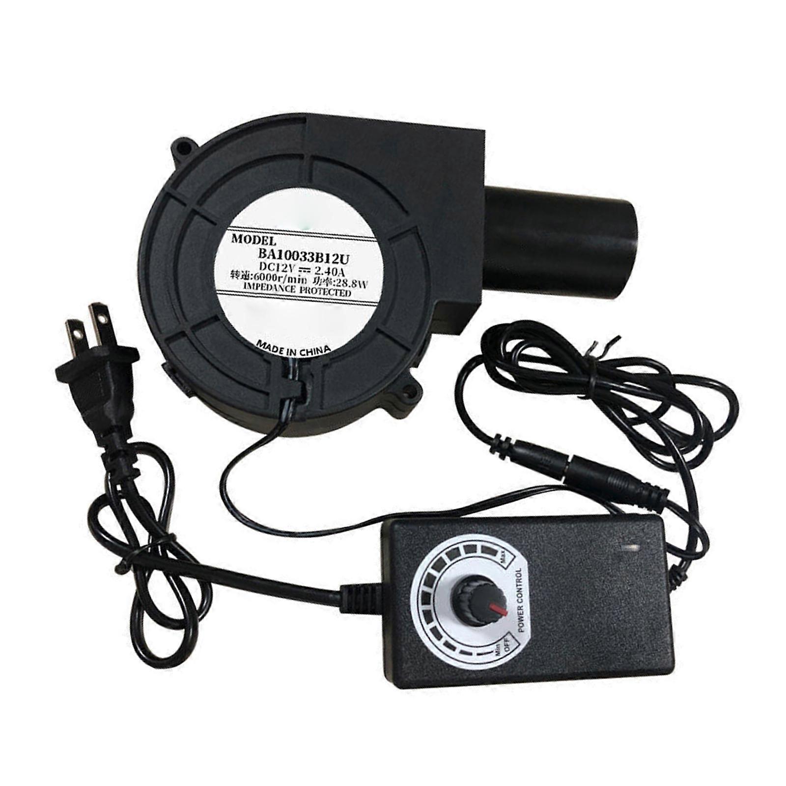 12V Blower With Adjust Speed For Camping Fires Pit Charcoal Grills Indoor Fireplaces And Electronics Cooling Multicolor