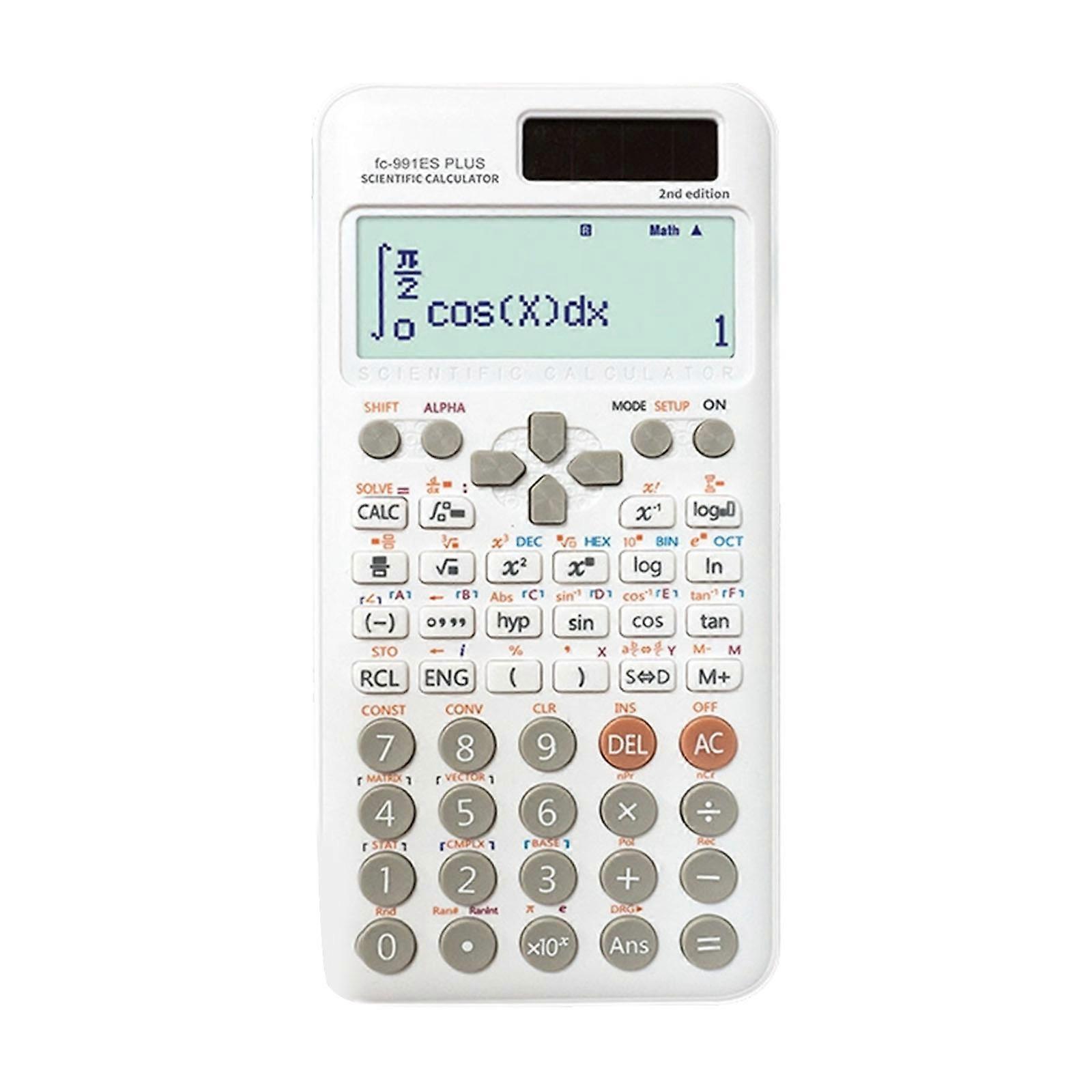 Professional Mathematics Calculator Multifunctional Scientific Calculator for Matrices Complex Numbers Equations Solving  White
