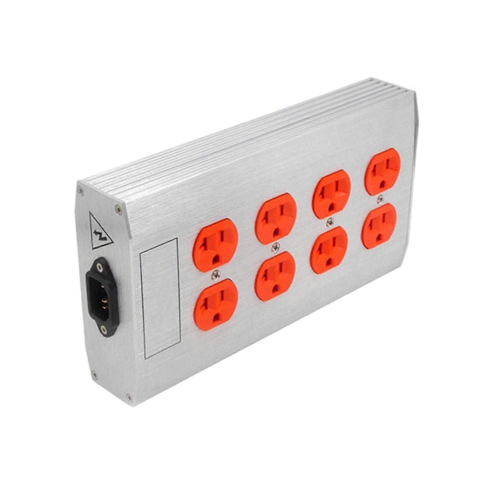 E-TP80 8 Port 110V Power Filter Outlet Overloads Protections Aluminum Shell Audiophile Power Conditioner Multicolor