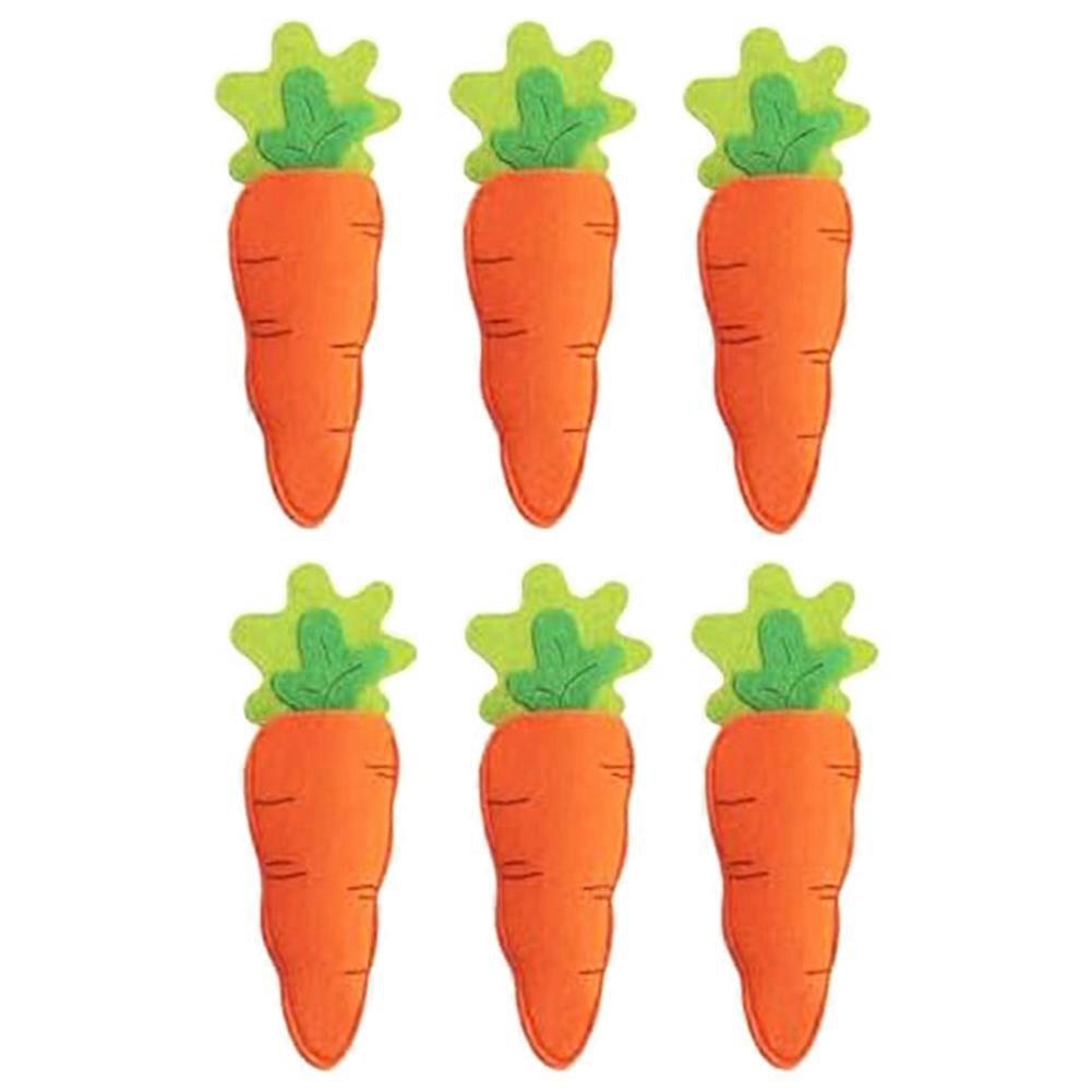 6Pcs Easter Tableware Utensil Holder,Carrot Knifes and Fork Bag Dining Room Table Decor,Easter Tabl