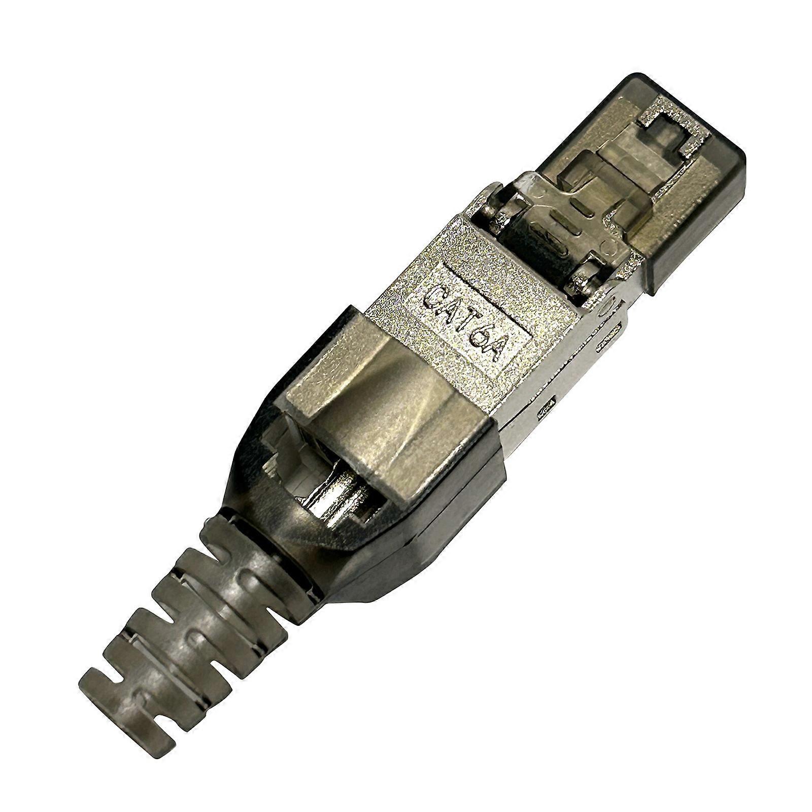 10 Gigabit RJ45 Link Recyclable Cat6a Outlet Metal Mixture Building For 22 24AWG Net Cables Multicolor