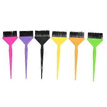 6 pz Tintura Per Capelli Pennello Di Miscelazione Multicolor Coda Lunga Capelli Tinta Pennello Colorante per Salone Casa