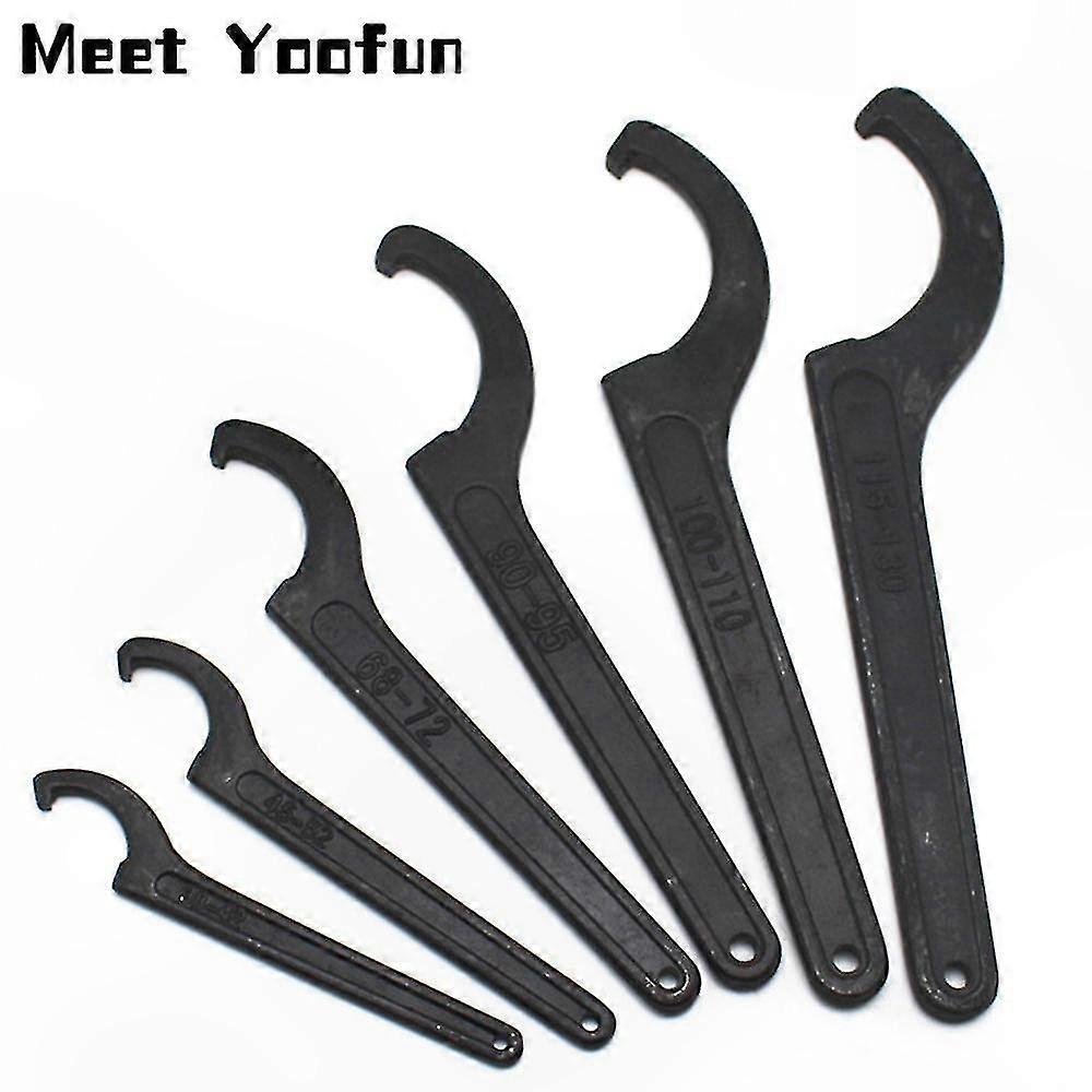 Carbon Steel C-Shaped Wrench with Crescent Hook Head for Round Nuts 1pc Hand Tool