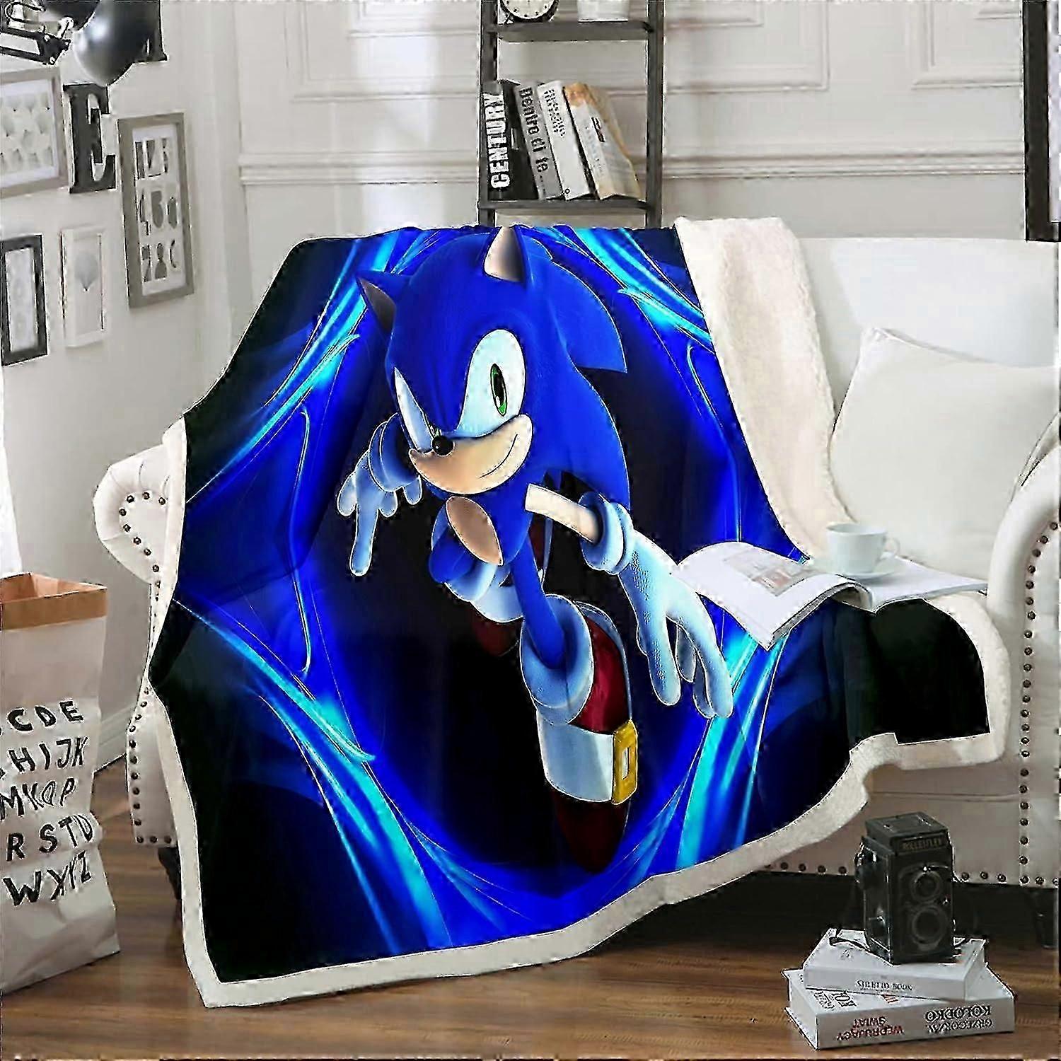 Sonic Blankets 100% Microfibre, Fleece Blankets for Adults Children Soft and Warm for Sofa Bed and Sofa