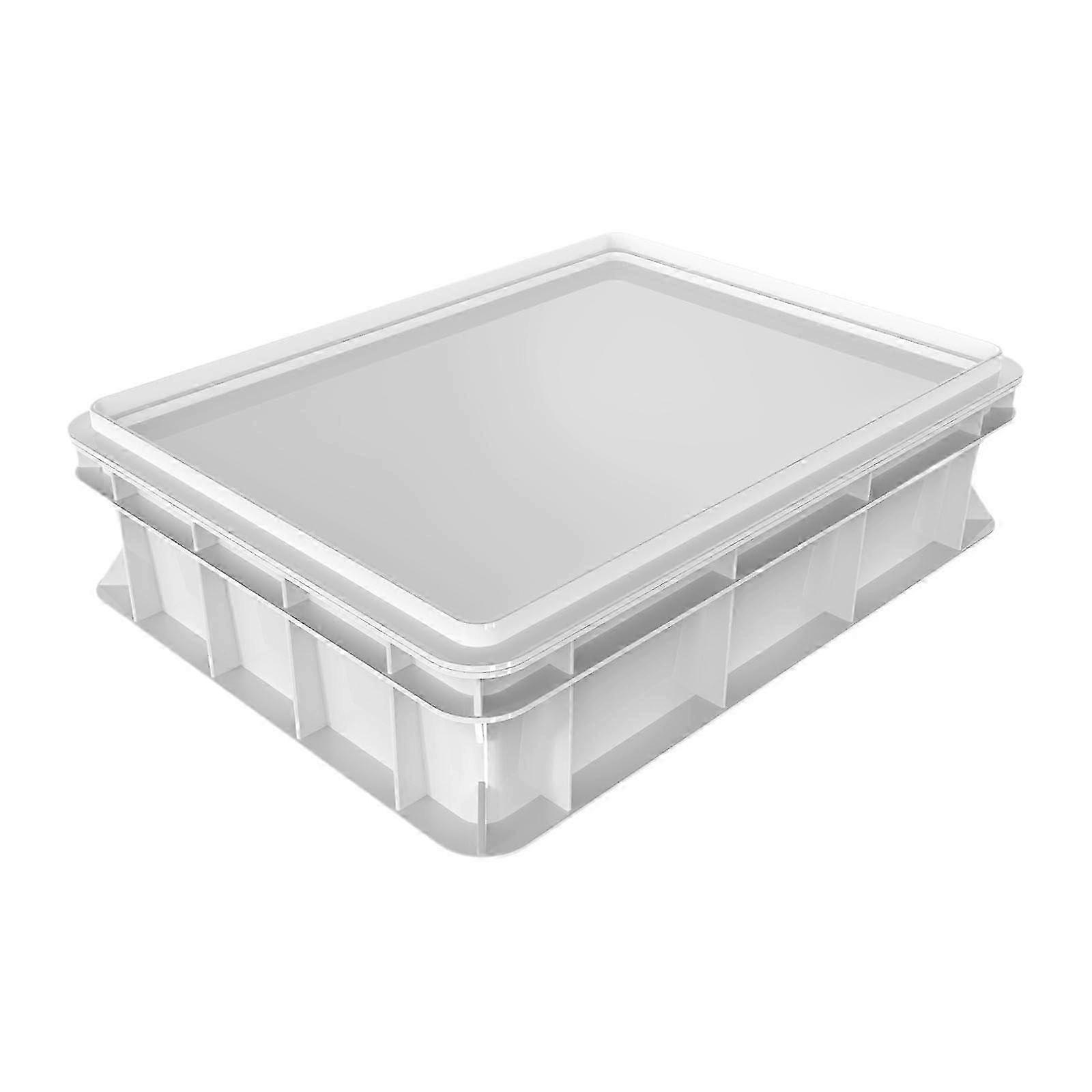 Pizza storage boxcontainer, portable, practical baking tool, stackable pizza wrapping box tray for French bread in the restaurant, S