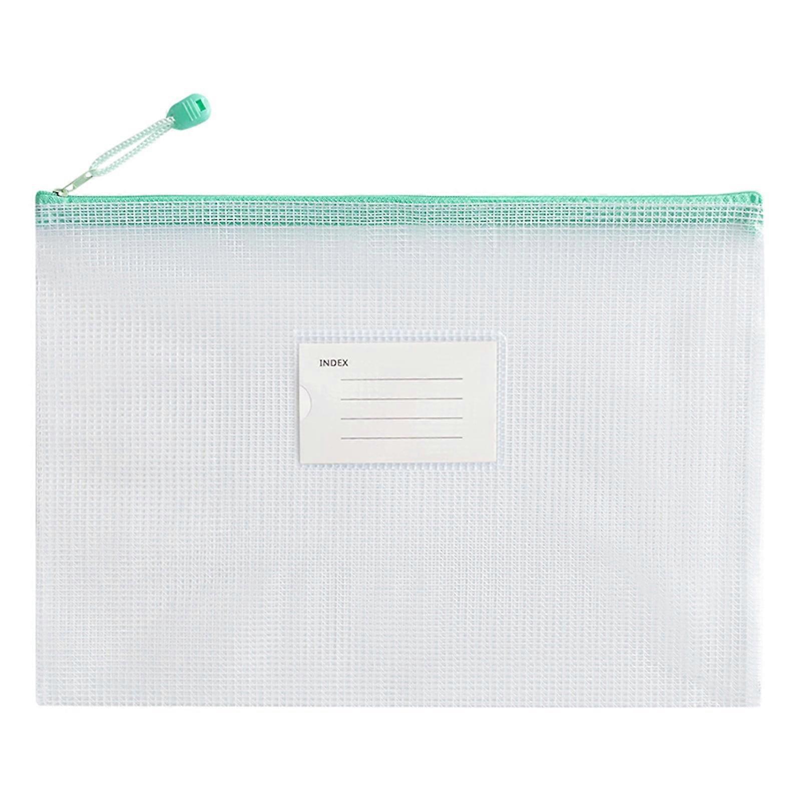 YMARPT Mesh Zipper Pouch Bags, Mesh Zipper Pouch 1PC, A4 Mesh Zipper Document Bag, Plastic Zipper File Document Folders, Pouches for Organization