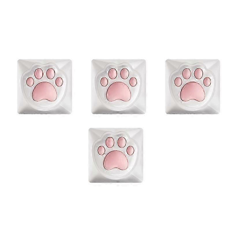 4pc Cat Paw Keycaps OEM Profile Keycaps Soft Silicone for Mechanical Keyboards