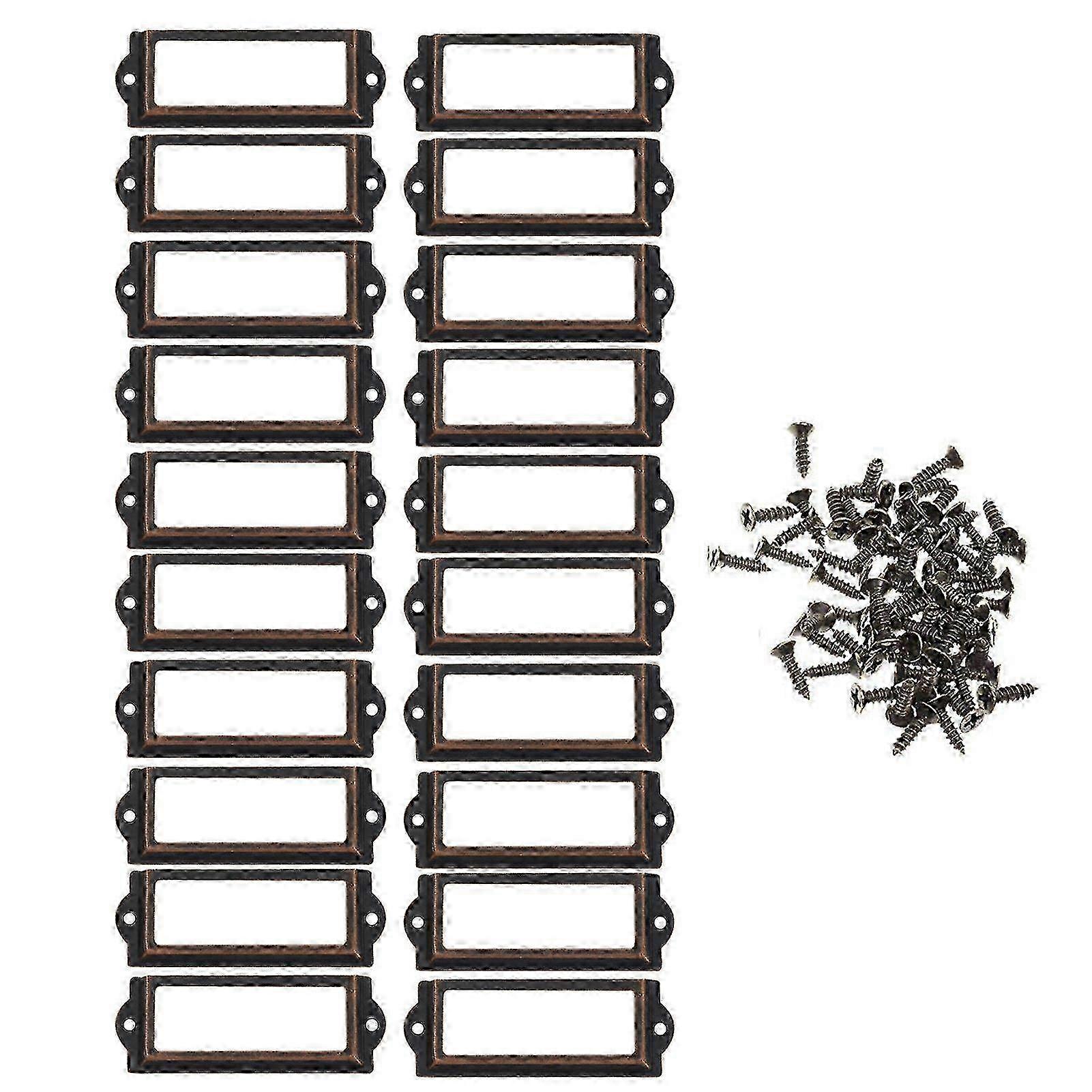 1 Set Business Card Holder Retro Style Not Easily Deformed Rustproof Corrosion Resistant Metal Label Holder Name Card Frame Decoration Offic