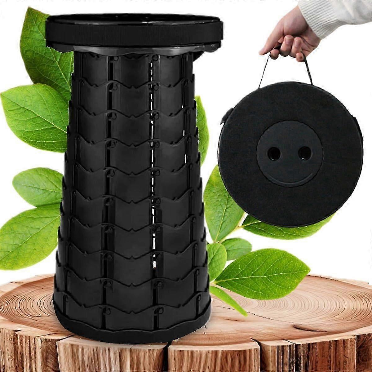 Portable Telescopic Stool - Height Adjustable Compact Folding Stool for Camping, Travel, Garden, and Photography, 150 kg Capacity