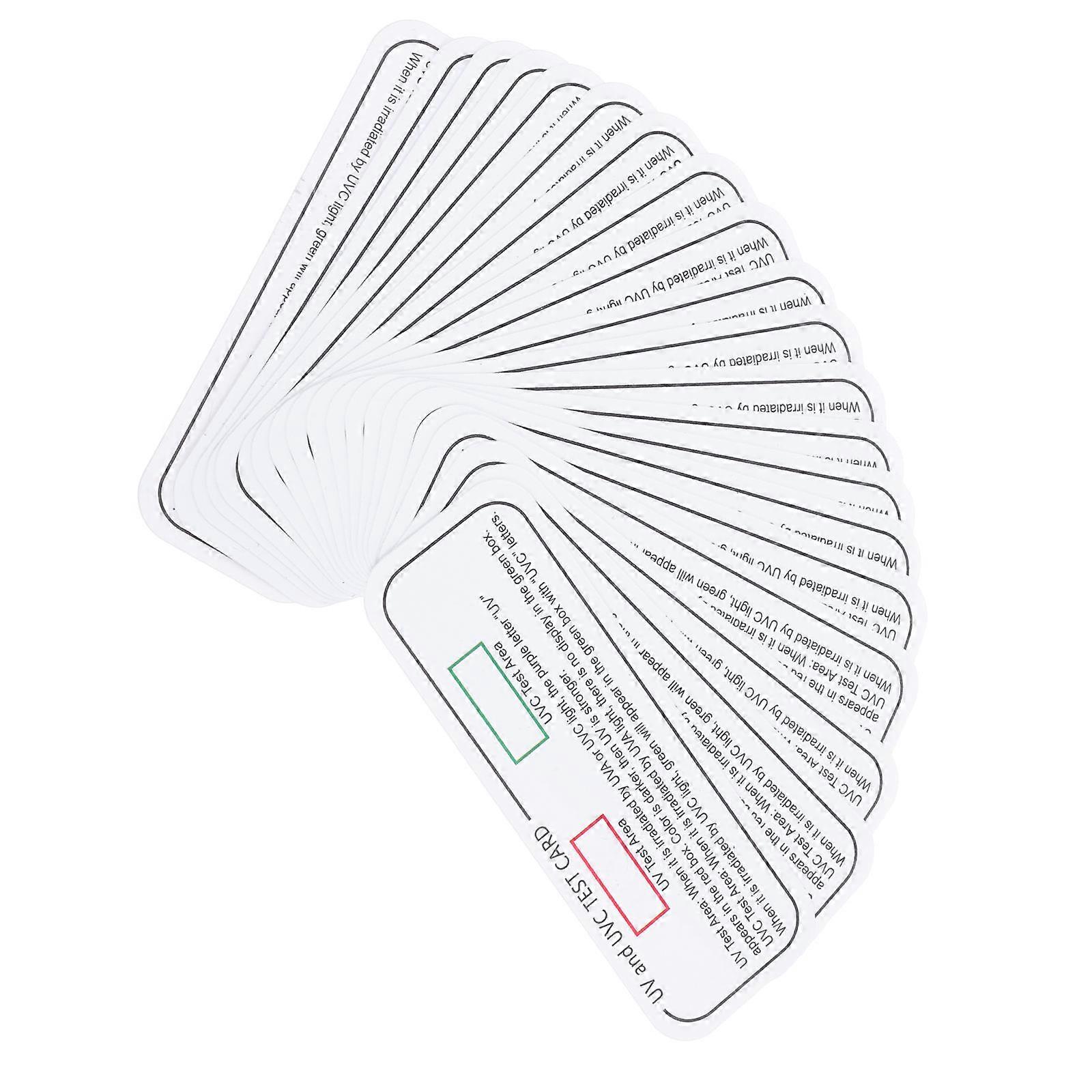 Uv Indicator Uva Detection Wavelength Indicator For Home Testing Rectangular Pvc 20Pack