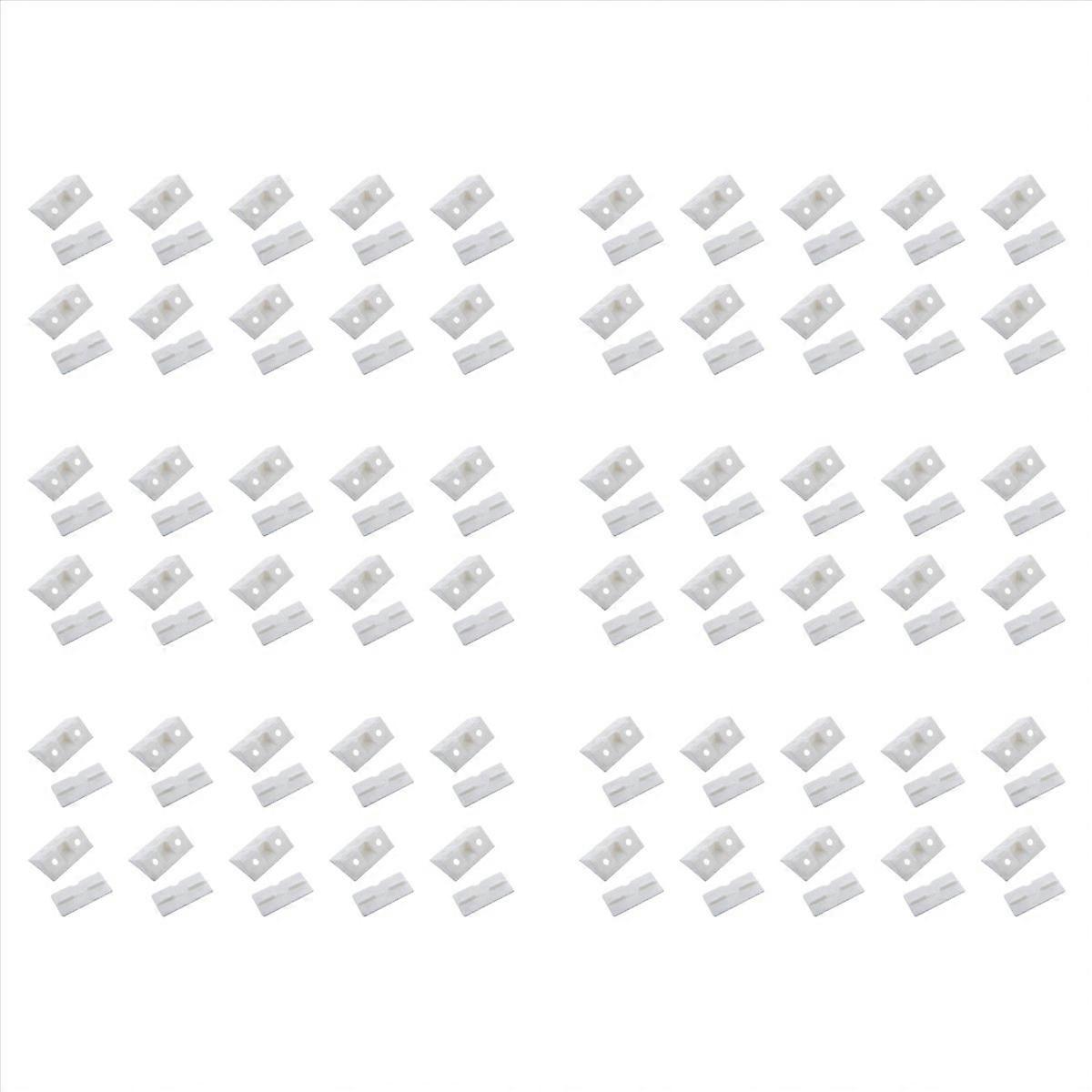 Furniture Cabinet Fastener Corner Braces Angle Brackets White 10pcs