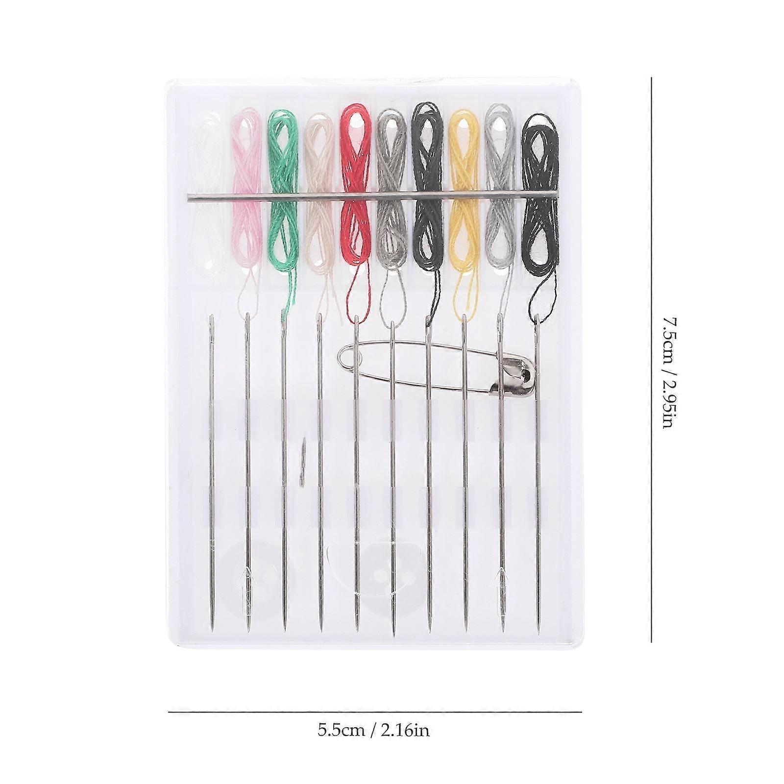 Multi Color Sewing Thread Kit for Home and Hotel Use with Needles and Storage Case  5 Packs