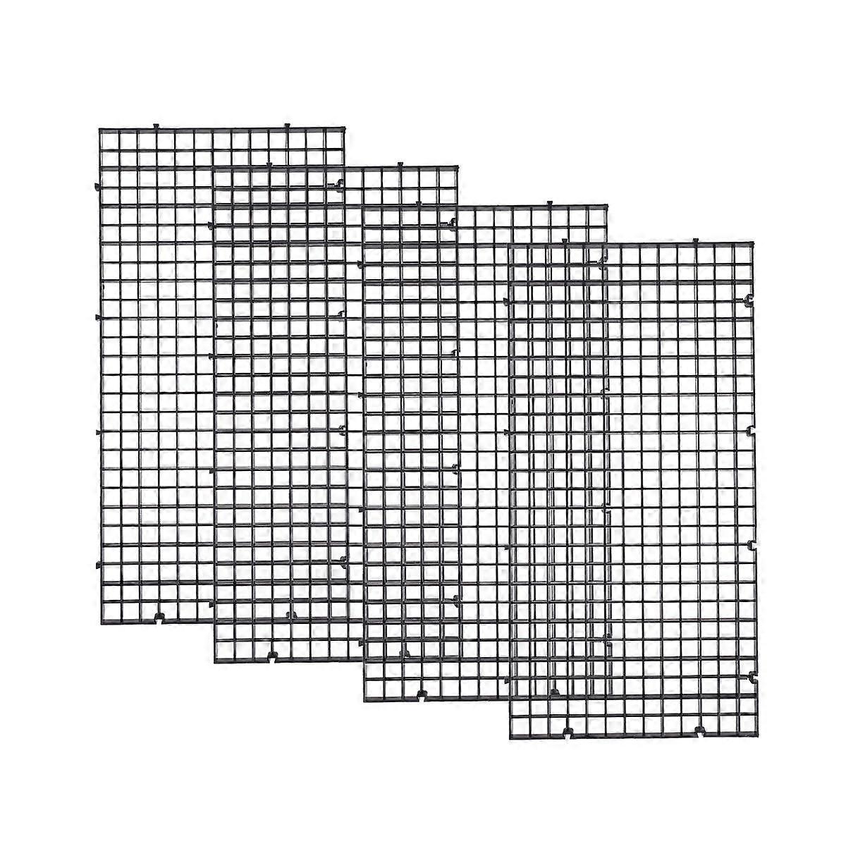 Fish Net Aquarium Segregation Board for Breeding 12Pcs Black