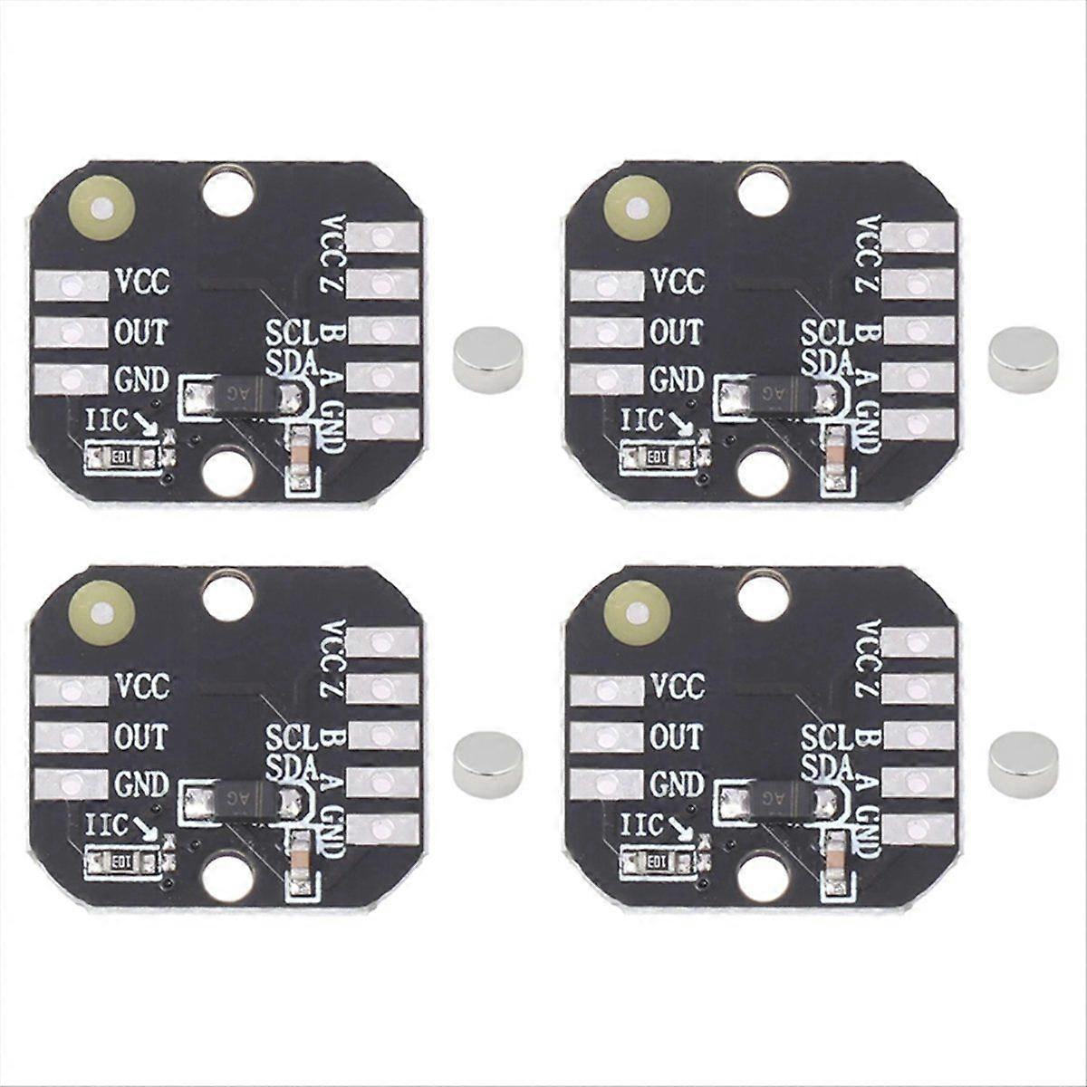 4PCS MT6701 Magnetic Encoder Module PWM/ Brushless Motor Magnetic Encoder ABZ Mode 1024 Lines Replac