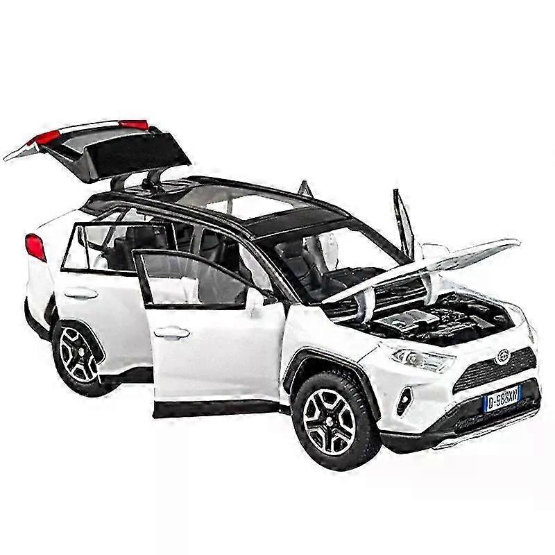 1:32 RAV4 SUV 2023 سبيكة يموت المصبوب لعبة سيارة نموذج الصوت والضوء سحب المقتنيات لعبة الأطفال هدية عيد ميلاد