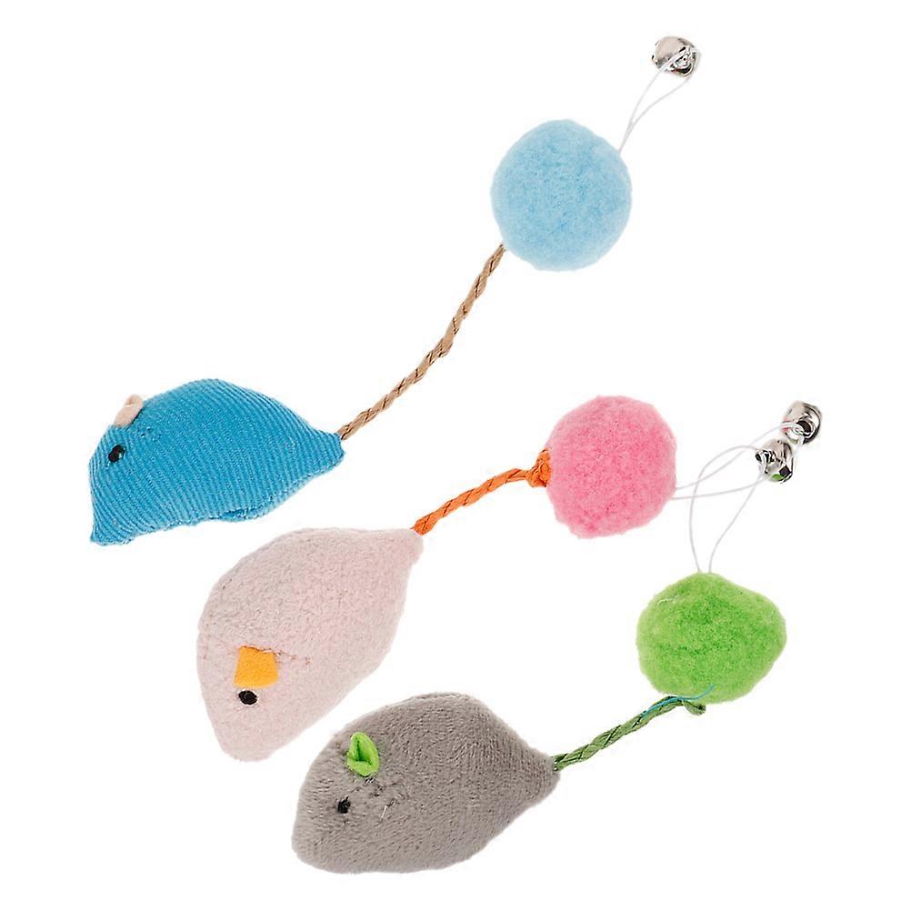Plush Mouse Cat Toys for Chew Toy 3Pcs Interactive Play Indoor Cats