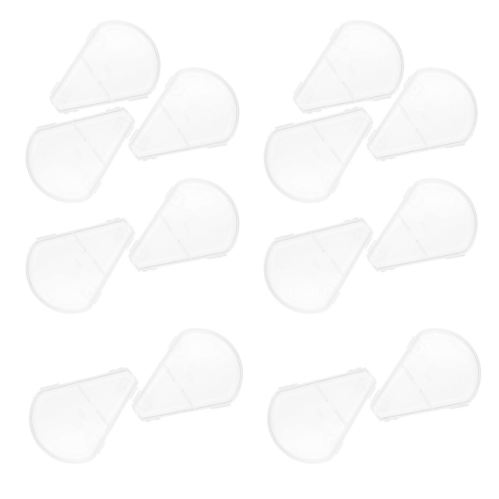 Plastic Makeup Brush Cover Sector Guard Protection Transparent 50Pcs