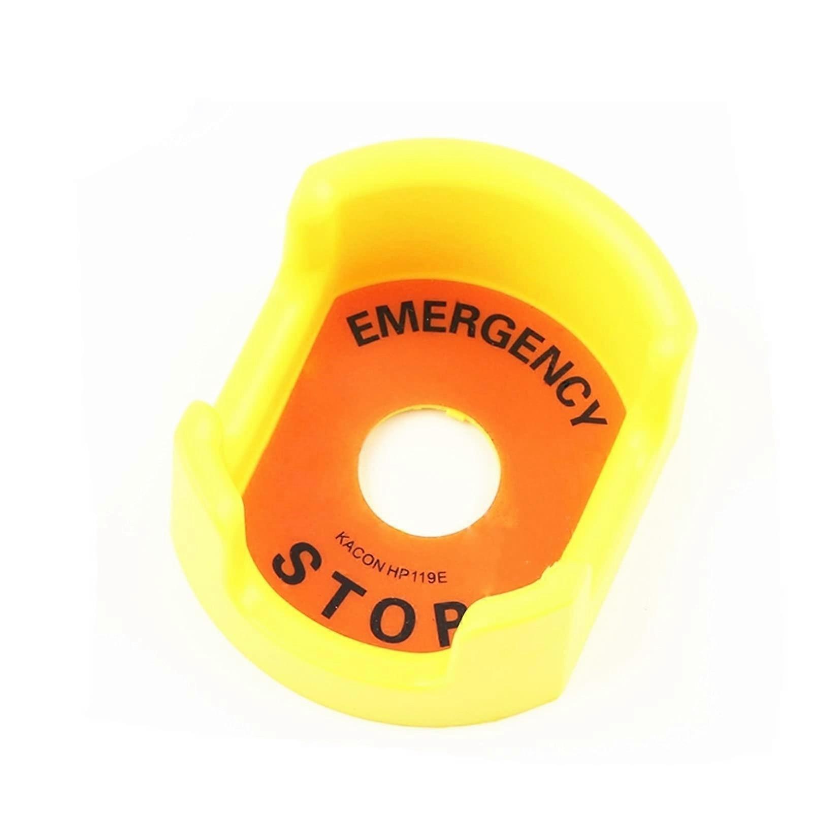Emergency Stop Button Box Protective Cover 22mm Button Switch Compatible Yellow Ring Accessories