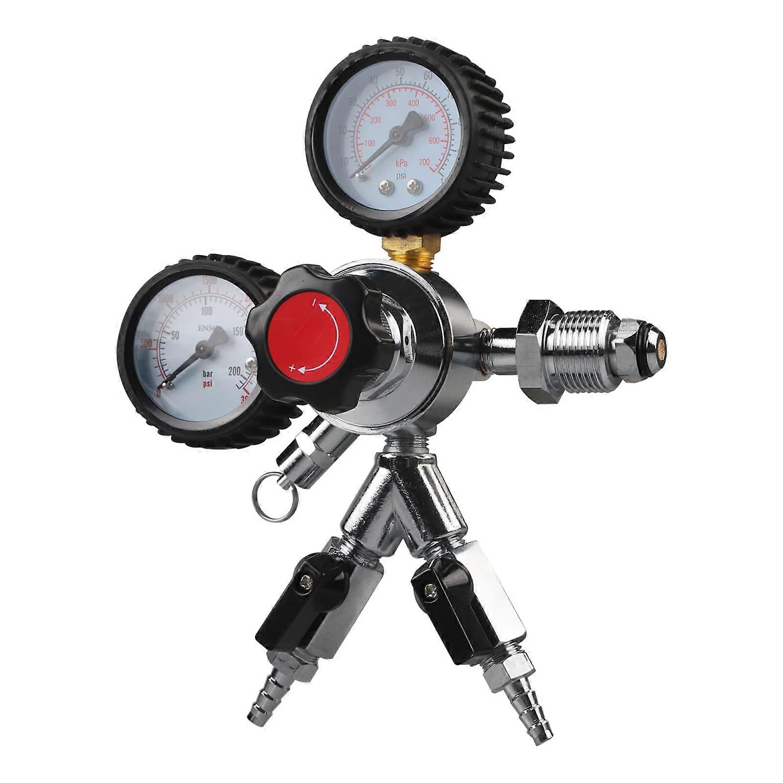 Nitrogen Regulator CGA580 Dual Gauge for Draft Beer Keg Dispensing with Precise Pressure Control