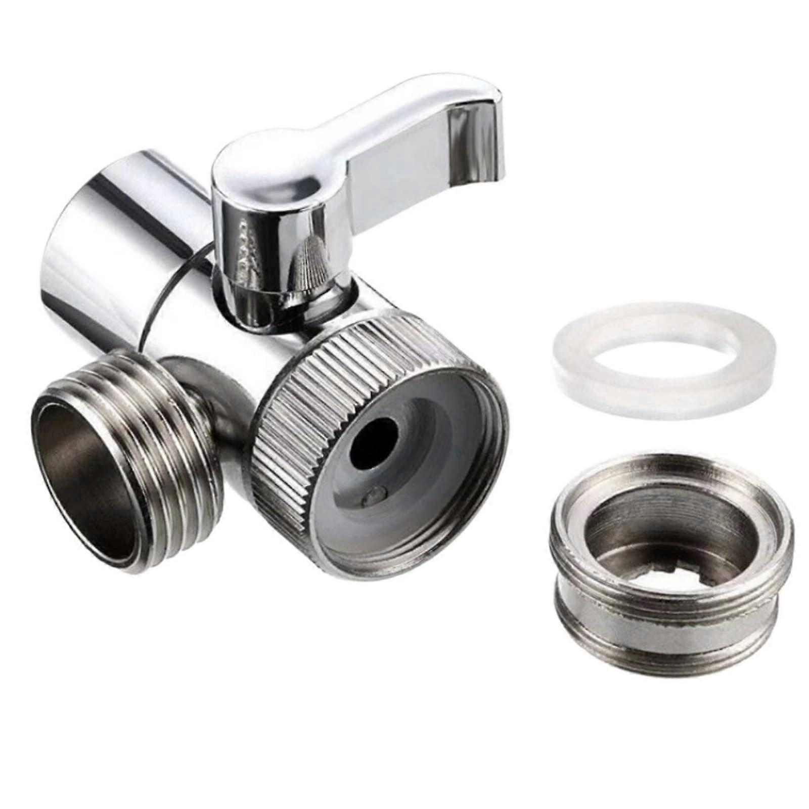 Faucet Valve Zinc Alloy Diverter with Precise Flow Control for Kitchen Sink Tap and Bidet Connector