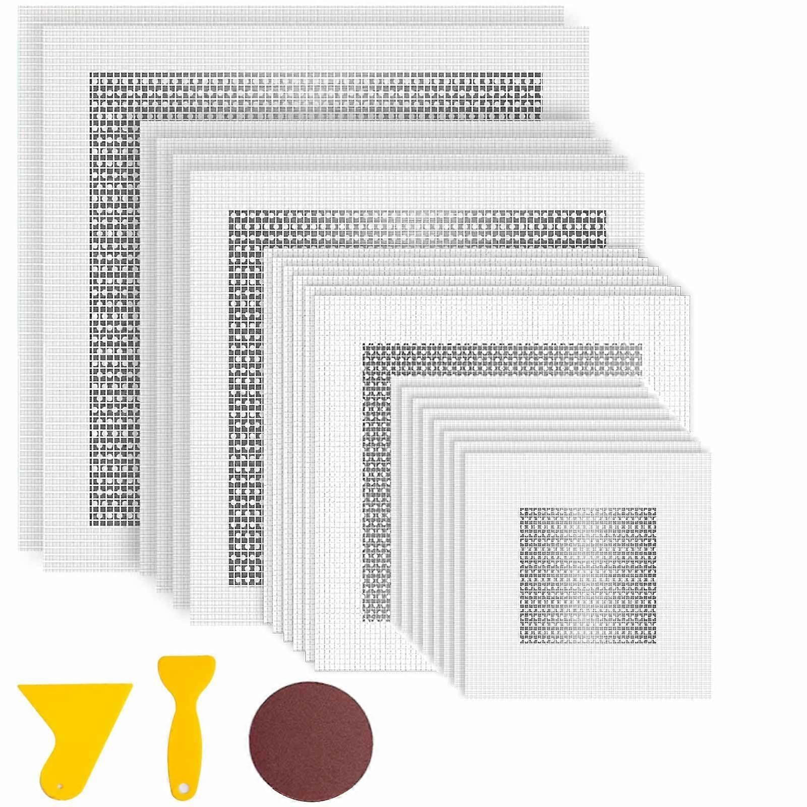 23 Pcs Drywall  Kit with Multiple Patch Sizes, SelfAdhesive Wall Patch for Holes and Ceiling
