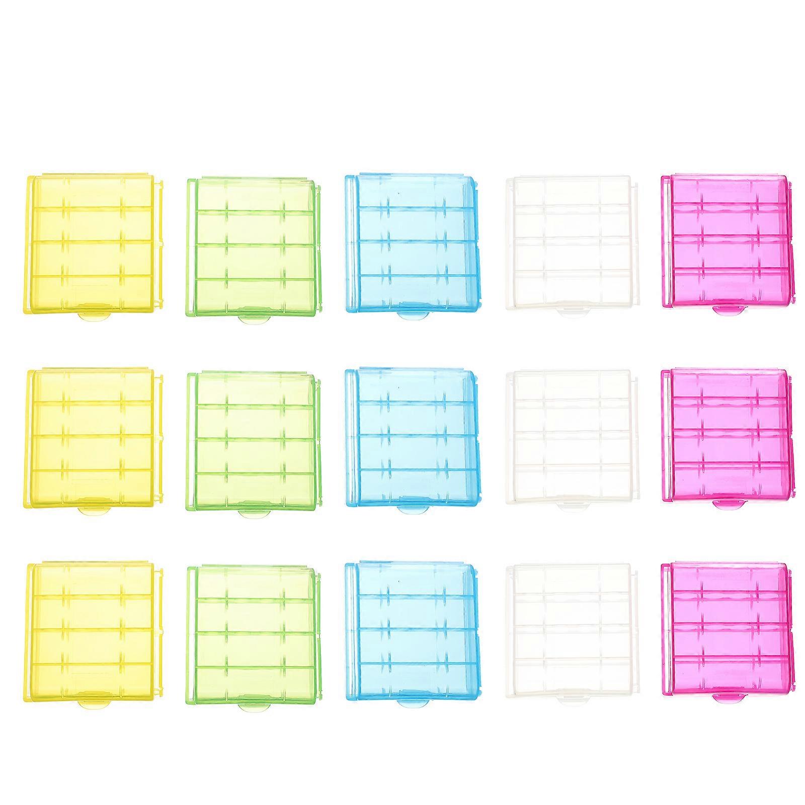 Battery Case Plastic Container for Storage Use 30Pcs Assorted Color