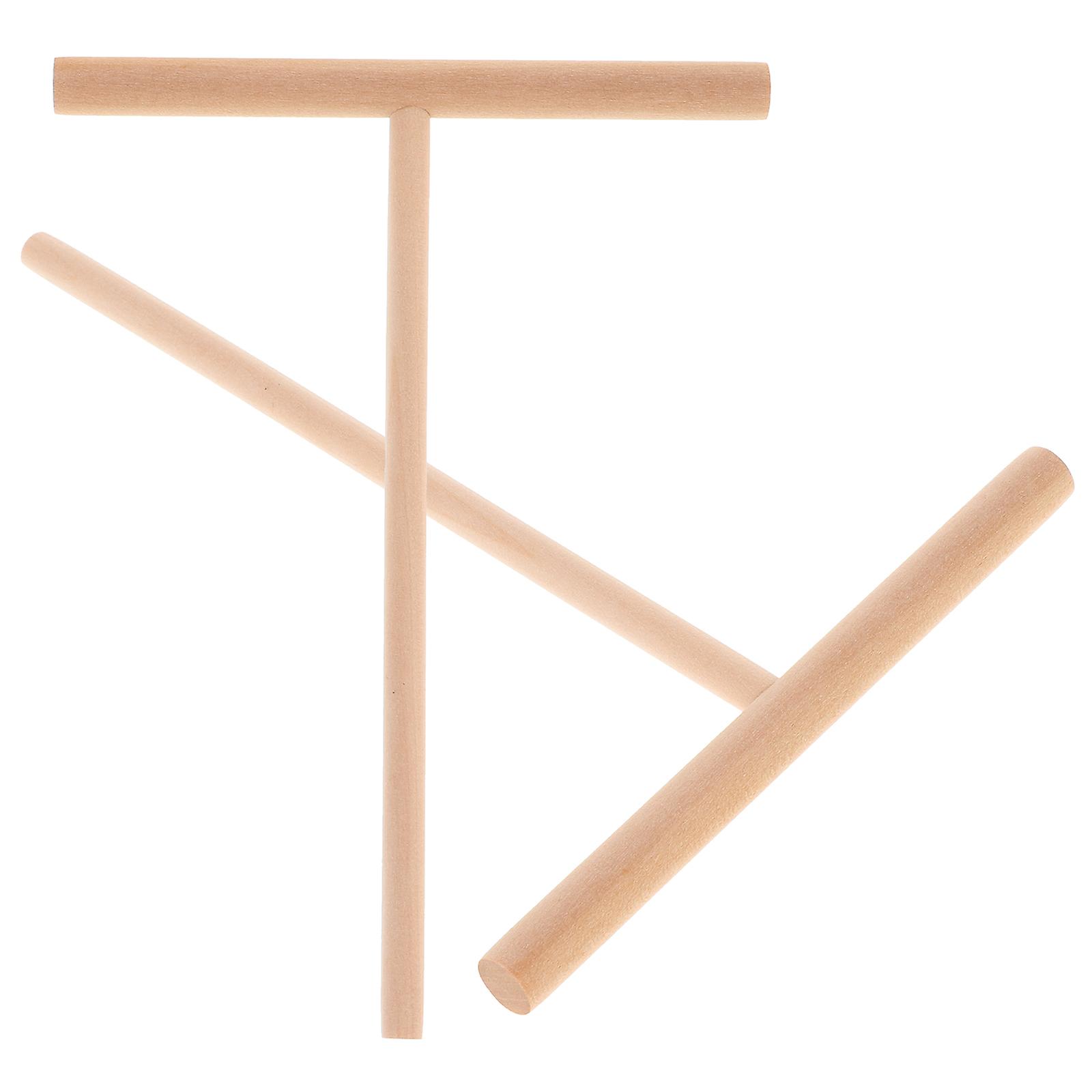Pancake Spreading Tools Wooden Rake for Kitchen Use 2Pcs