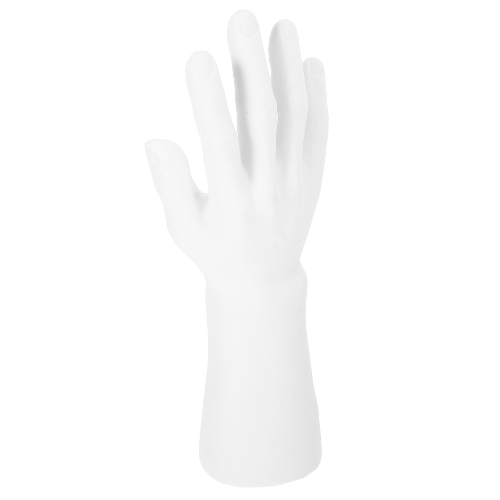 Ring Display Stand Male Hand Model for Ring 2Pcs White Hand Mannequin