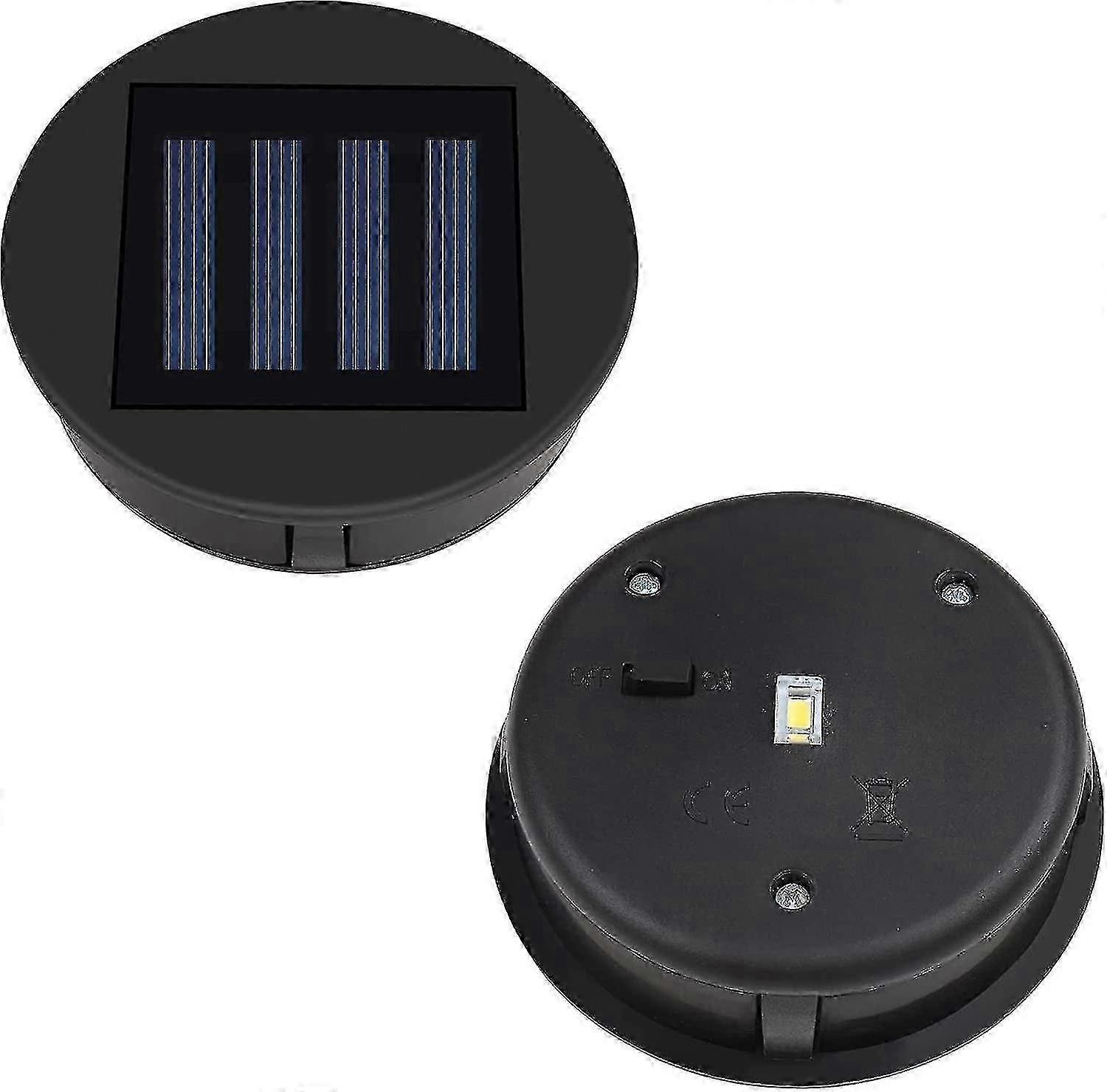 Replacement Solar Light With Led Bulb, 2 Pack Replacement Solar Covers, Panel With Led Solar Lantern