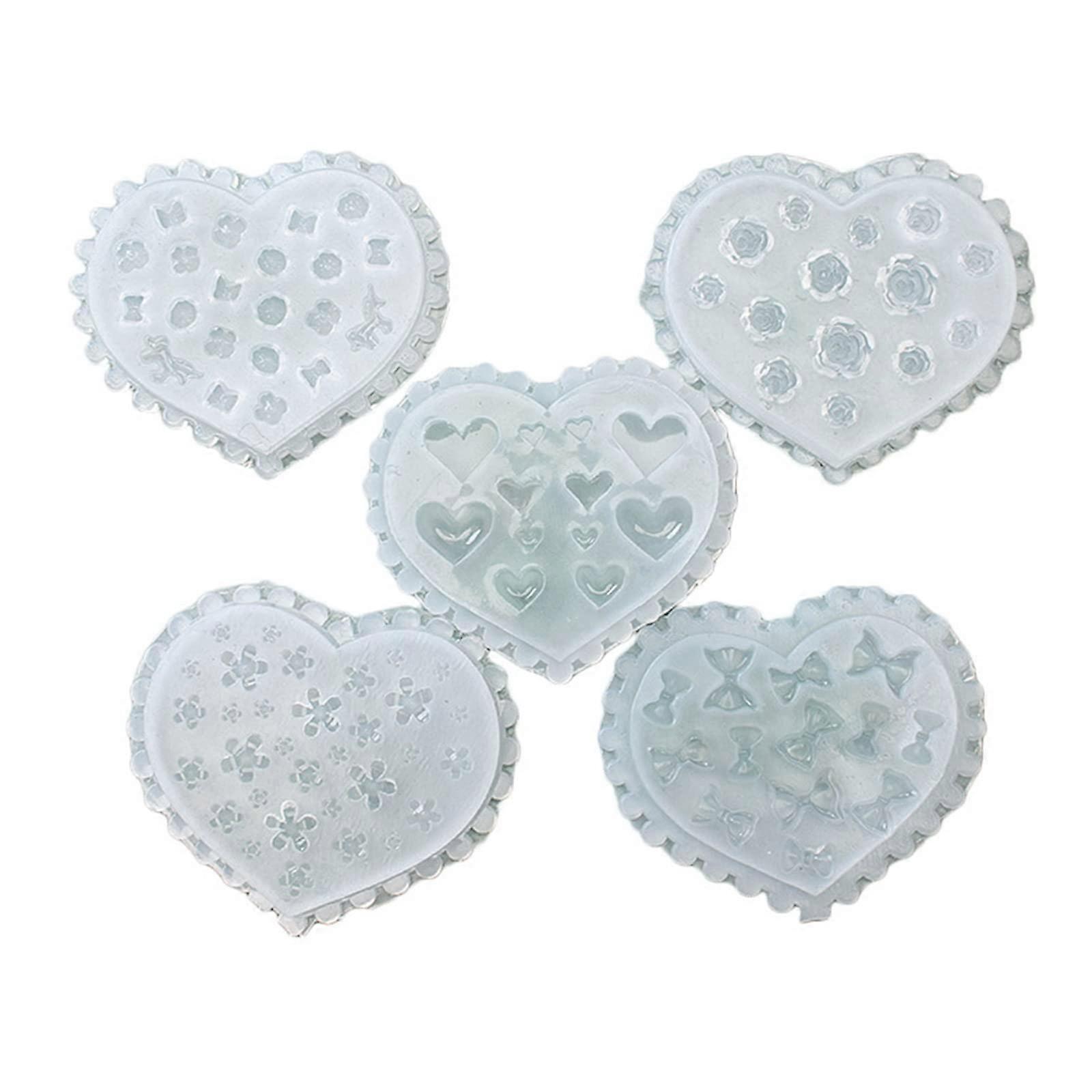 3D Silicone Nail Art Molds Set with Multiple Pattern Designs, Reusable for Acrylic and Gel