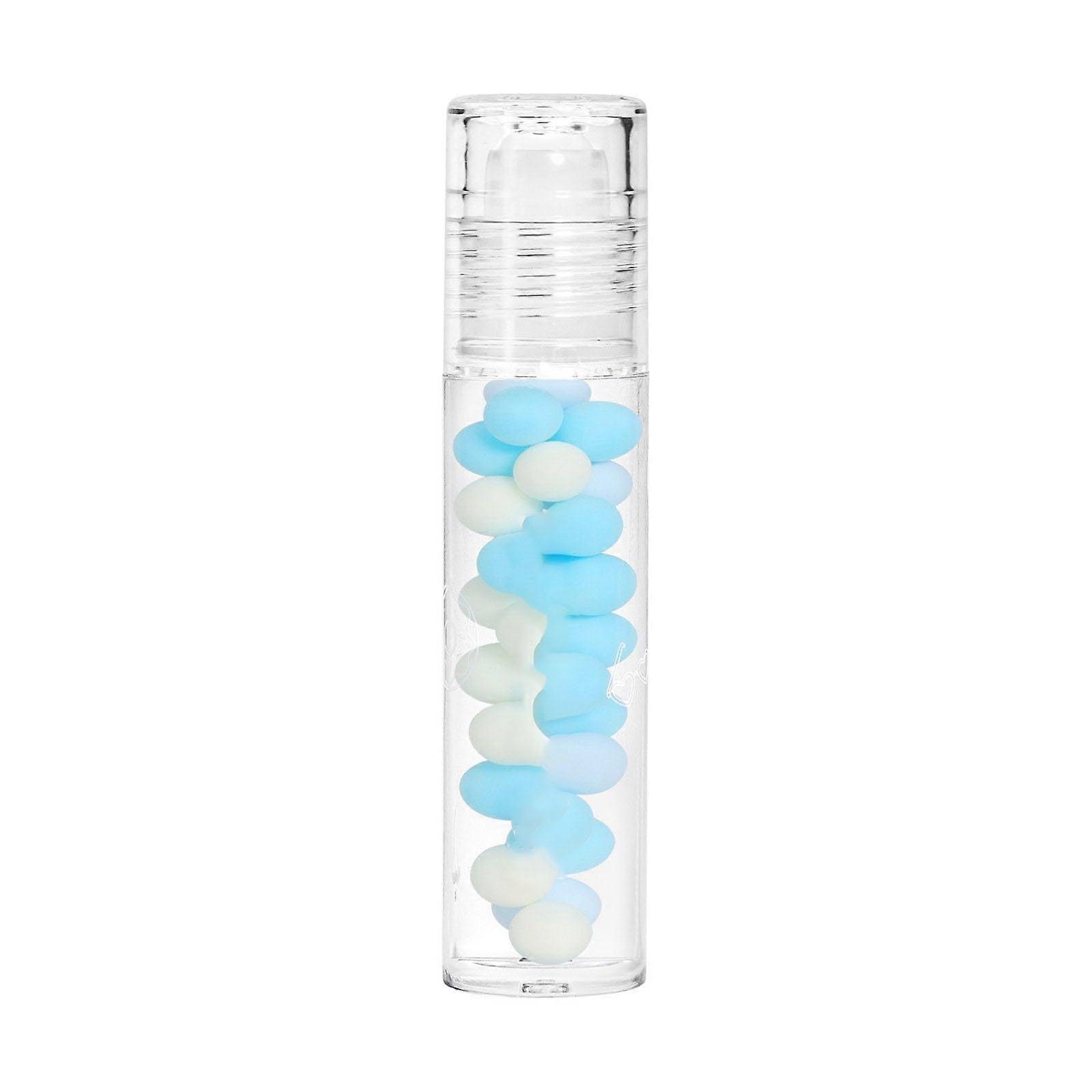 Blue Moisturizing Lip Gloss 4ML with Roller Applicator for Deep Hydration and Glossy Finish